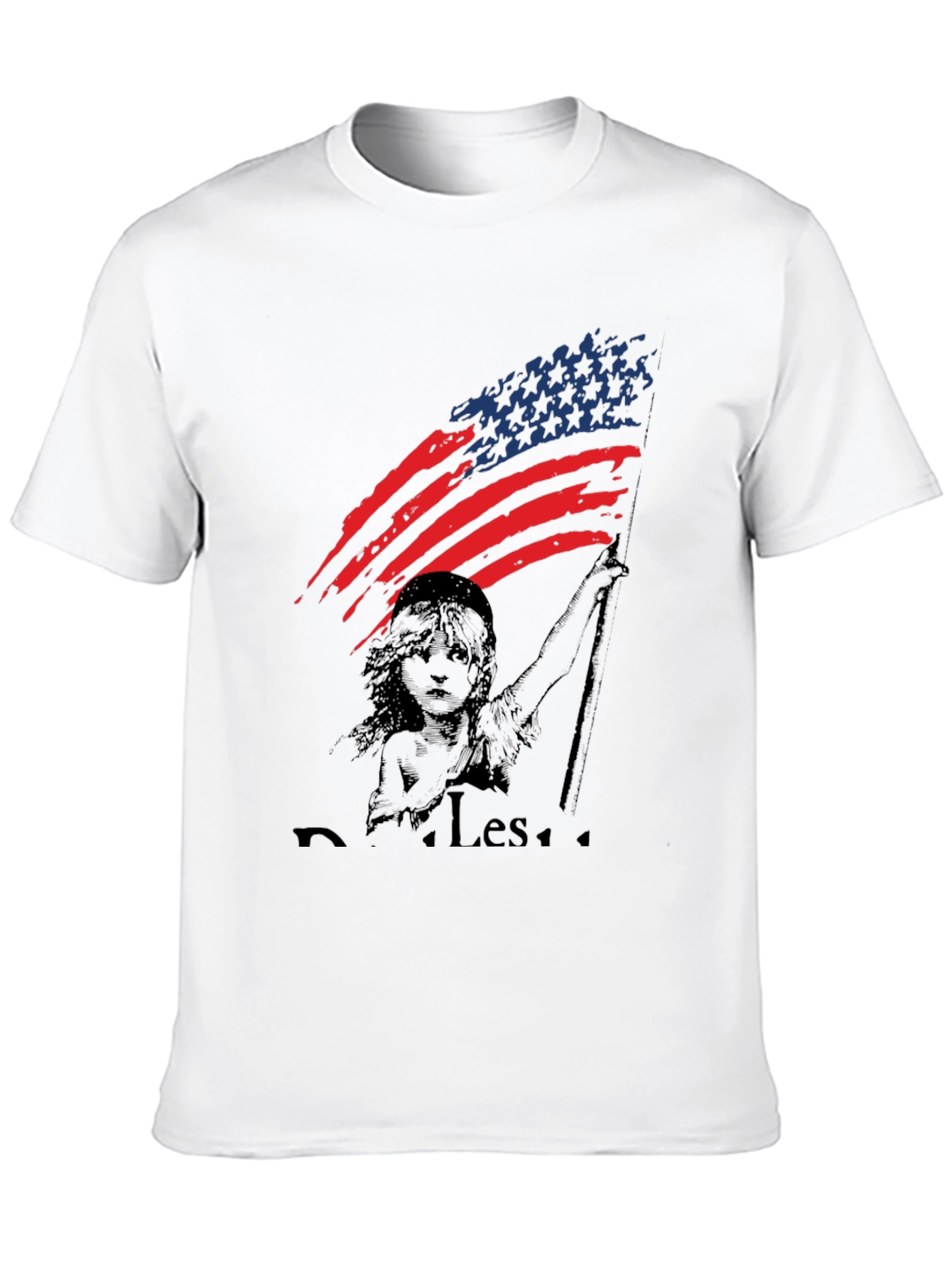 Black Liberty American Flag Graphic T-Shirt view 10