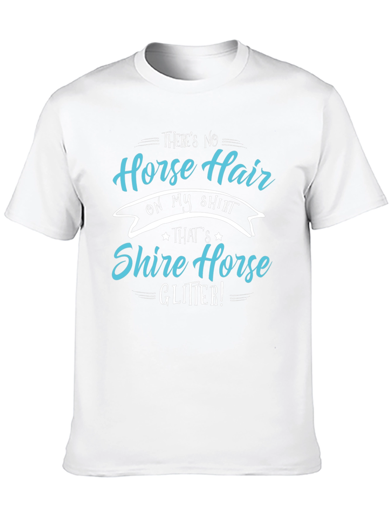 Black Funny Horse Lover T-Shirt - Shire Horse Glitter Tee view 10