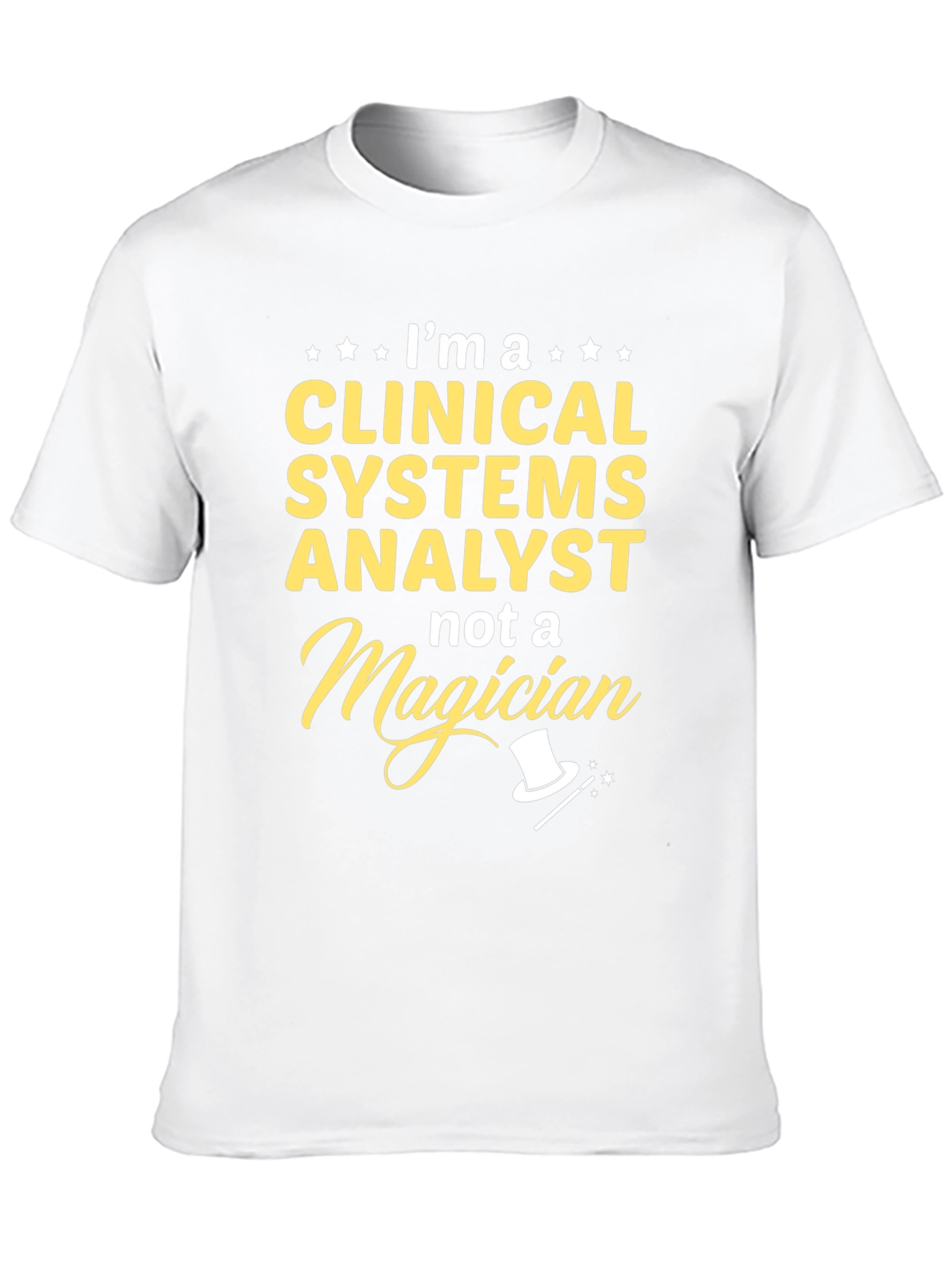 Black Clinical Systems Analyst T-Shirt - Funny Magician Tee view 10