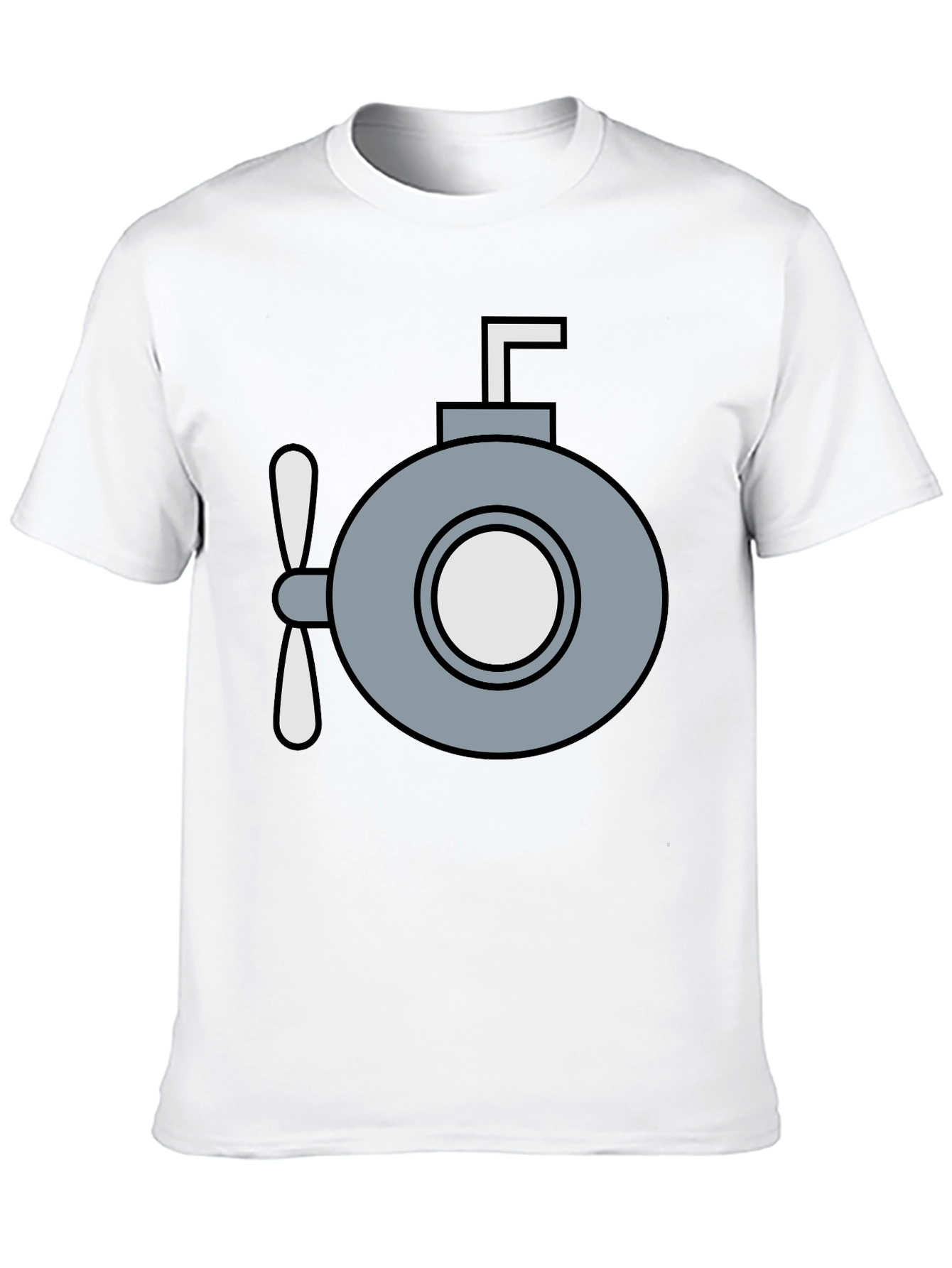 Black Submarine Graphic T-Shirt - Quirky Navy Style view 10