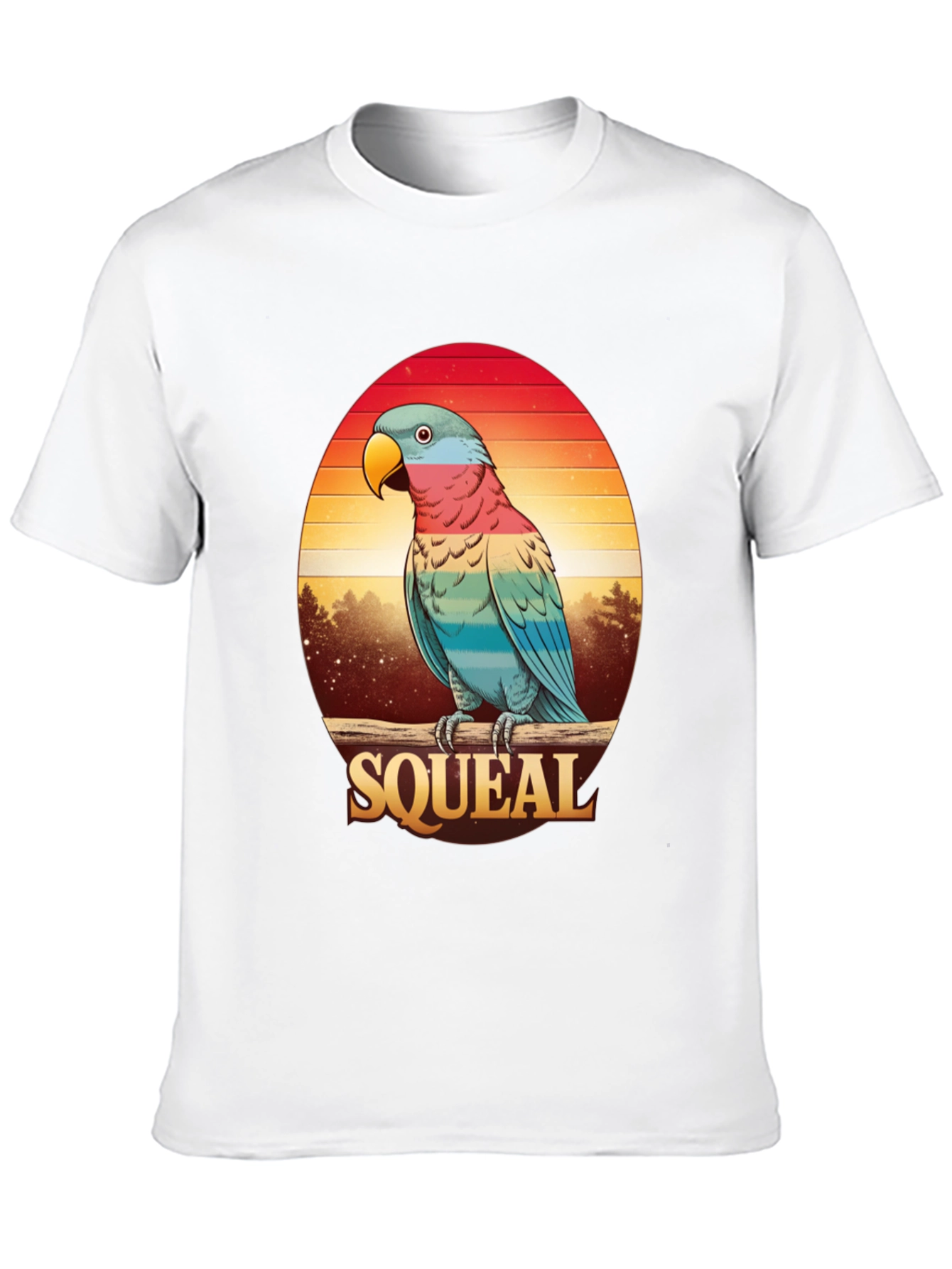 Retro Parrot Graphic Tee - Squeal Design - 10