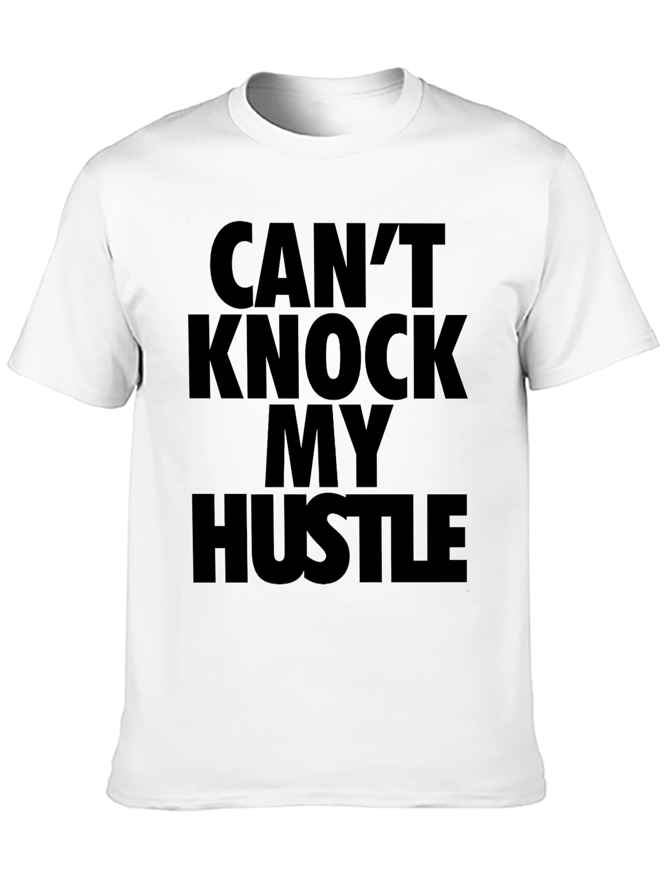 Black Can't Knock My Hustle Black Graphic T-Shirt view 10