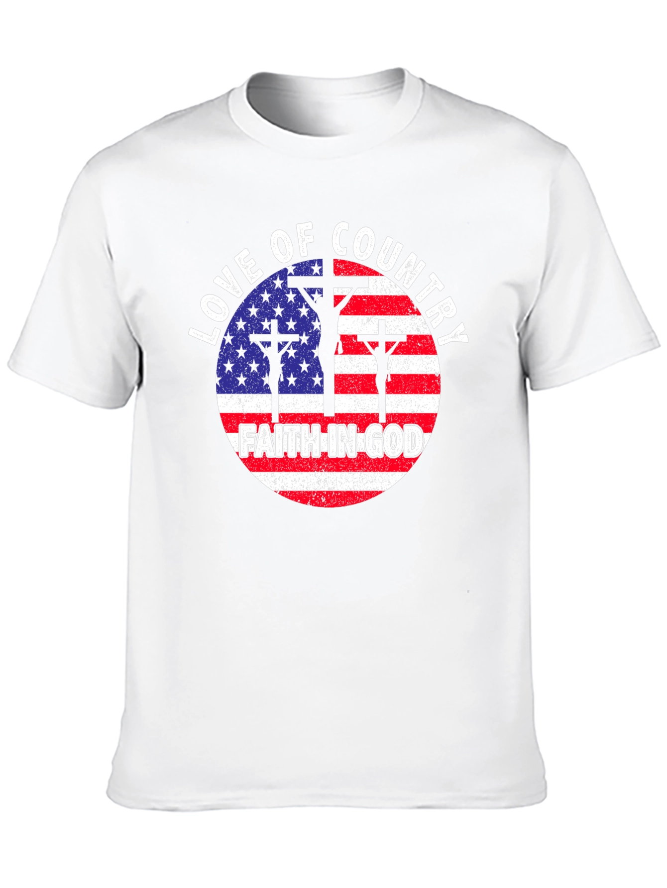 Black Patriotic Faith T-Shirt: Love of Country, Faith in God view 10