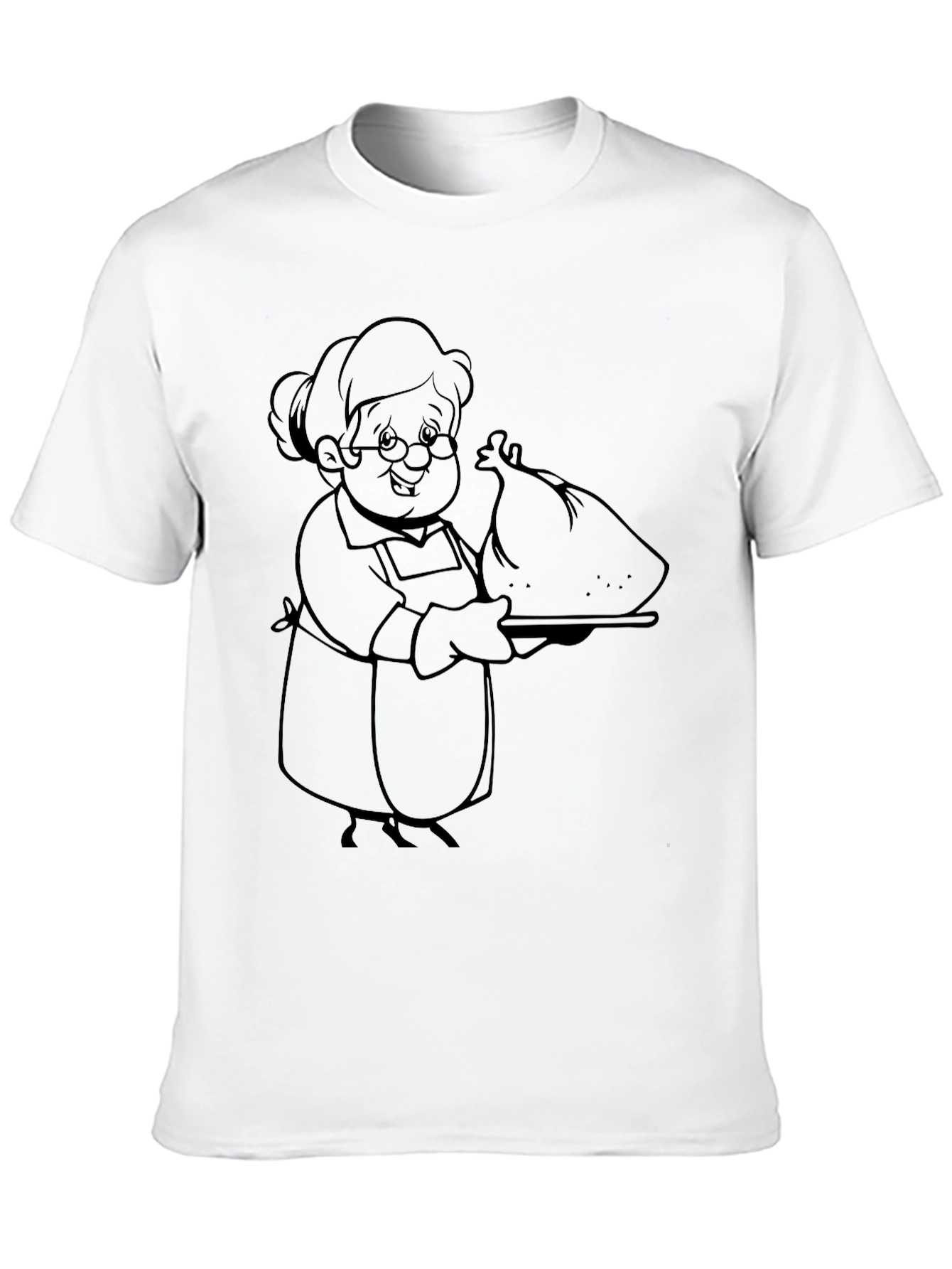 Black Grandma Serving Turkey Graphic T-Shirt view 10