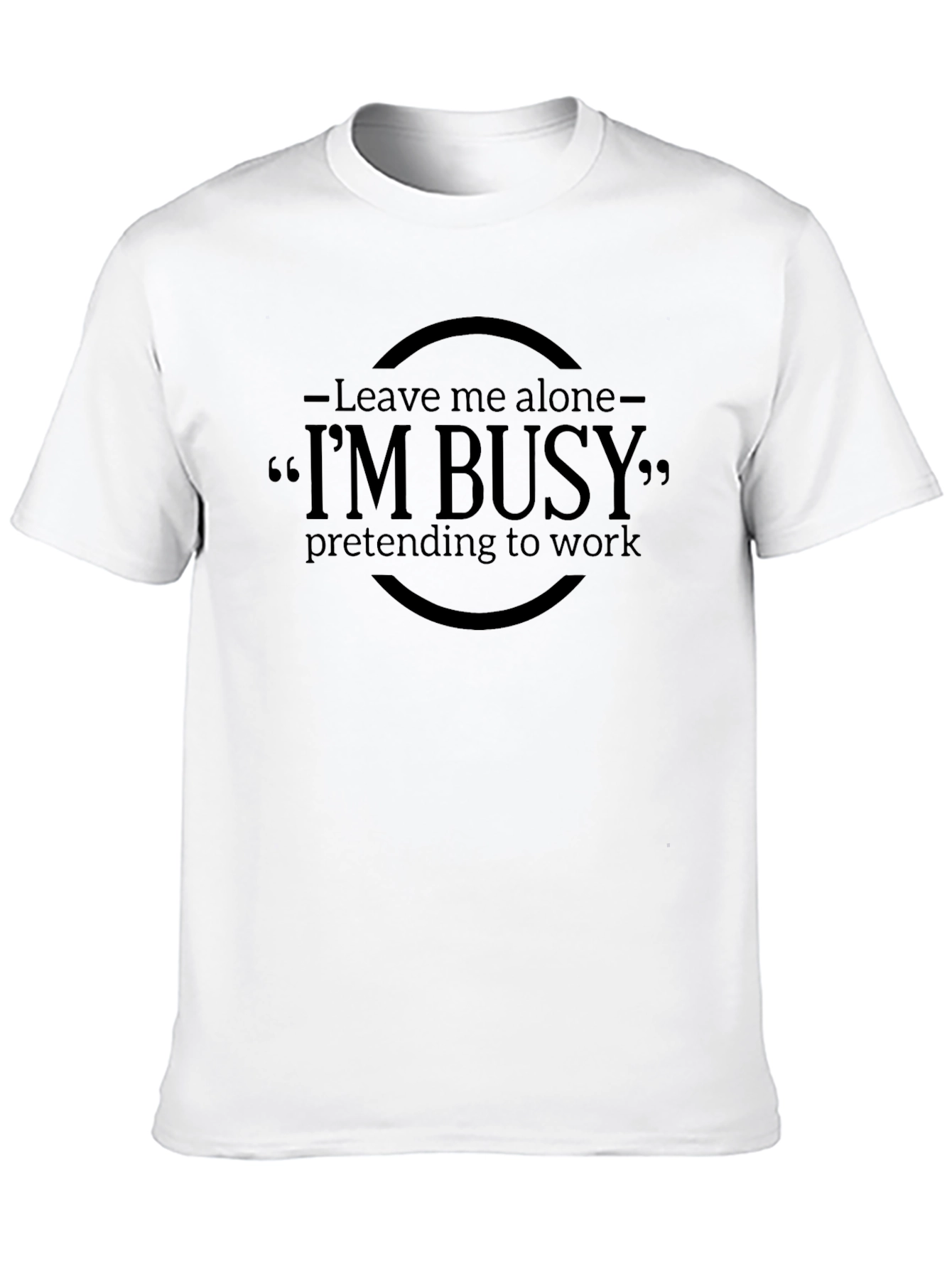 Black I'm Busy Pretending To Work T-Shirt - Black view 10