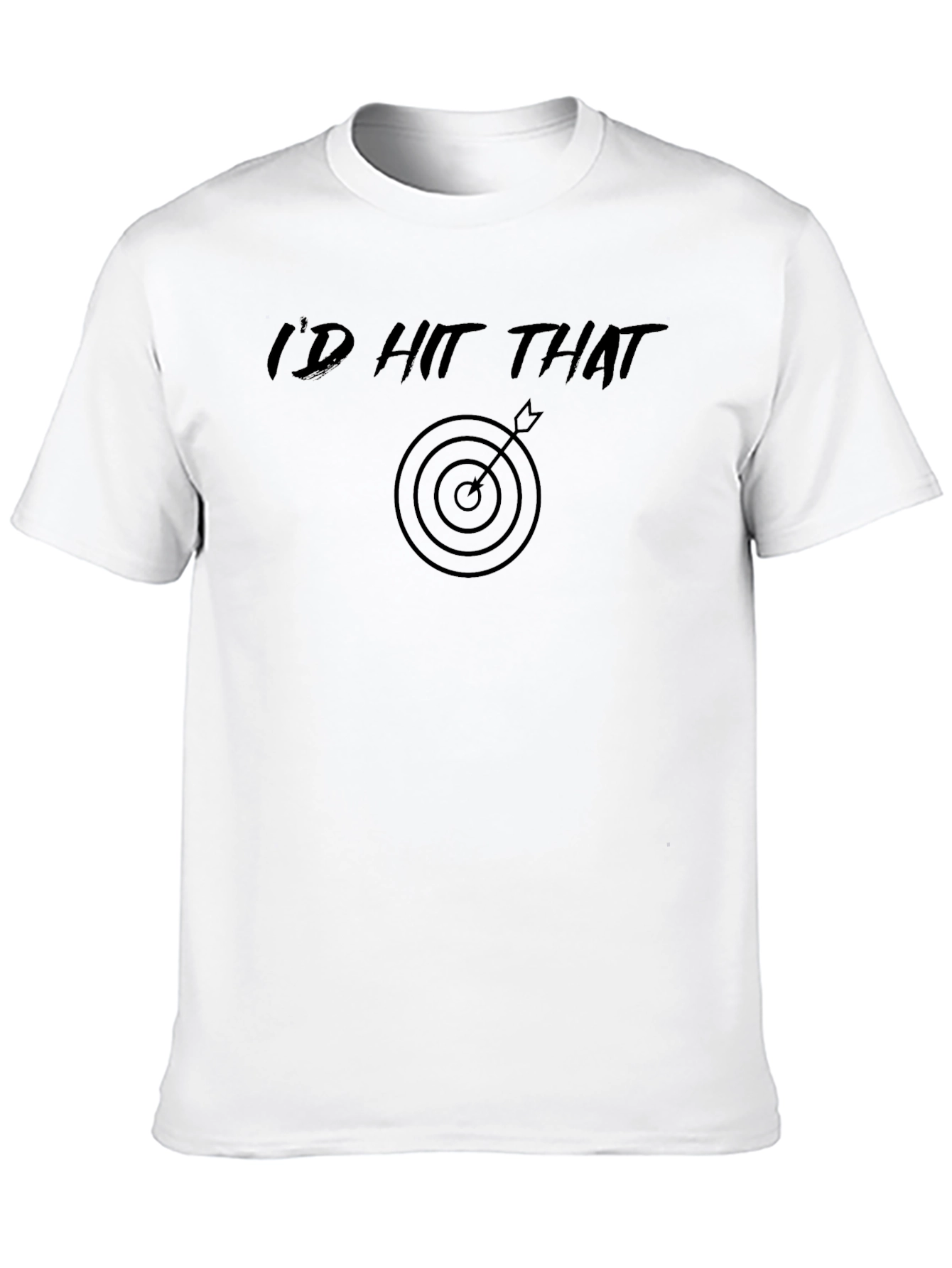 Black I'd Hit That Tee - Funny Target Graphic T-Shirt view 10