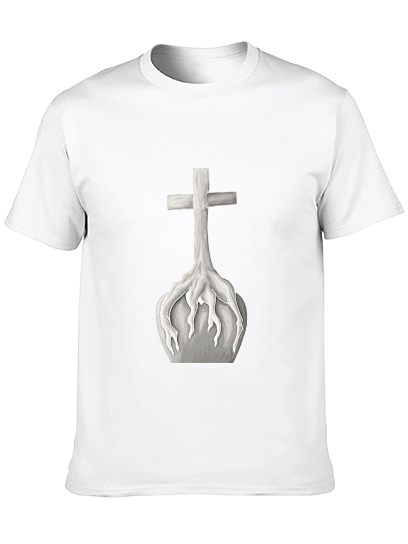 Black Cross Roots Graphic Tee - Black Cotton T-Shirt view 10