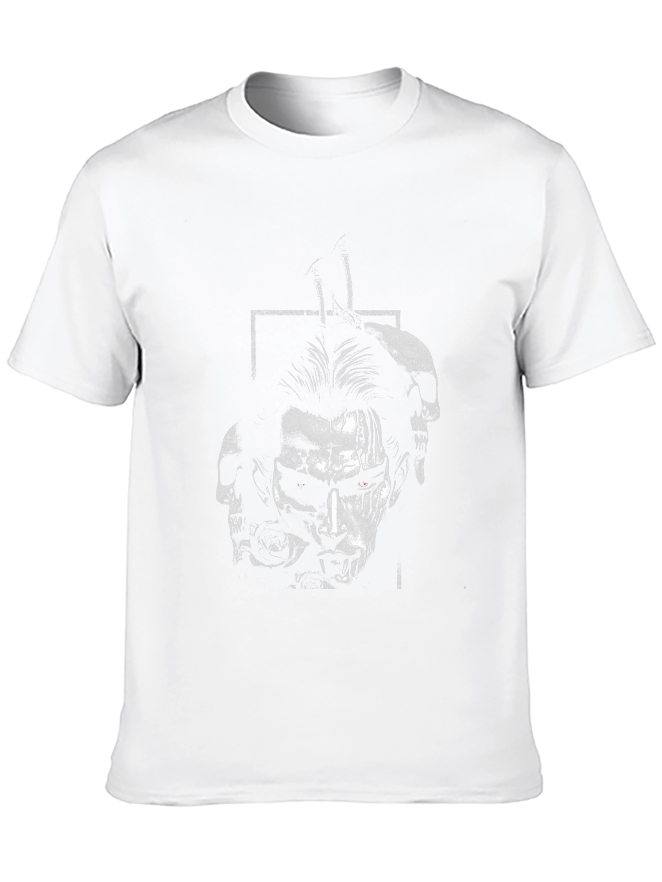 Black Gothic Skull Graphic Tee - Black view 10