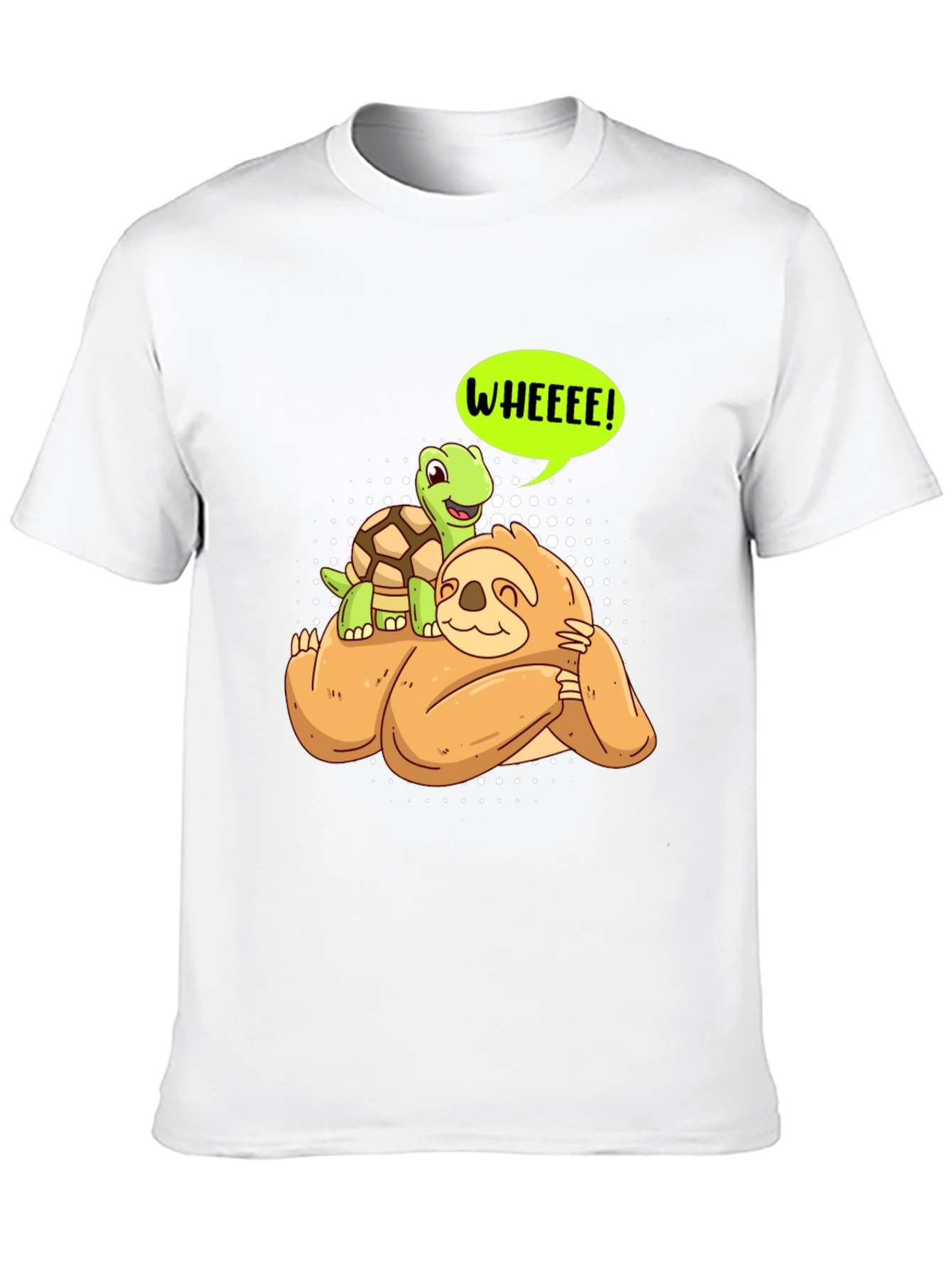 Black Sloth and Turtle WHEEEE! Graphic T-Shirt view 10