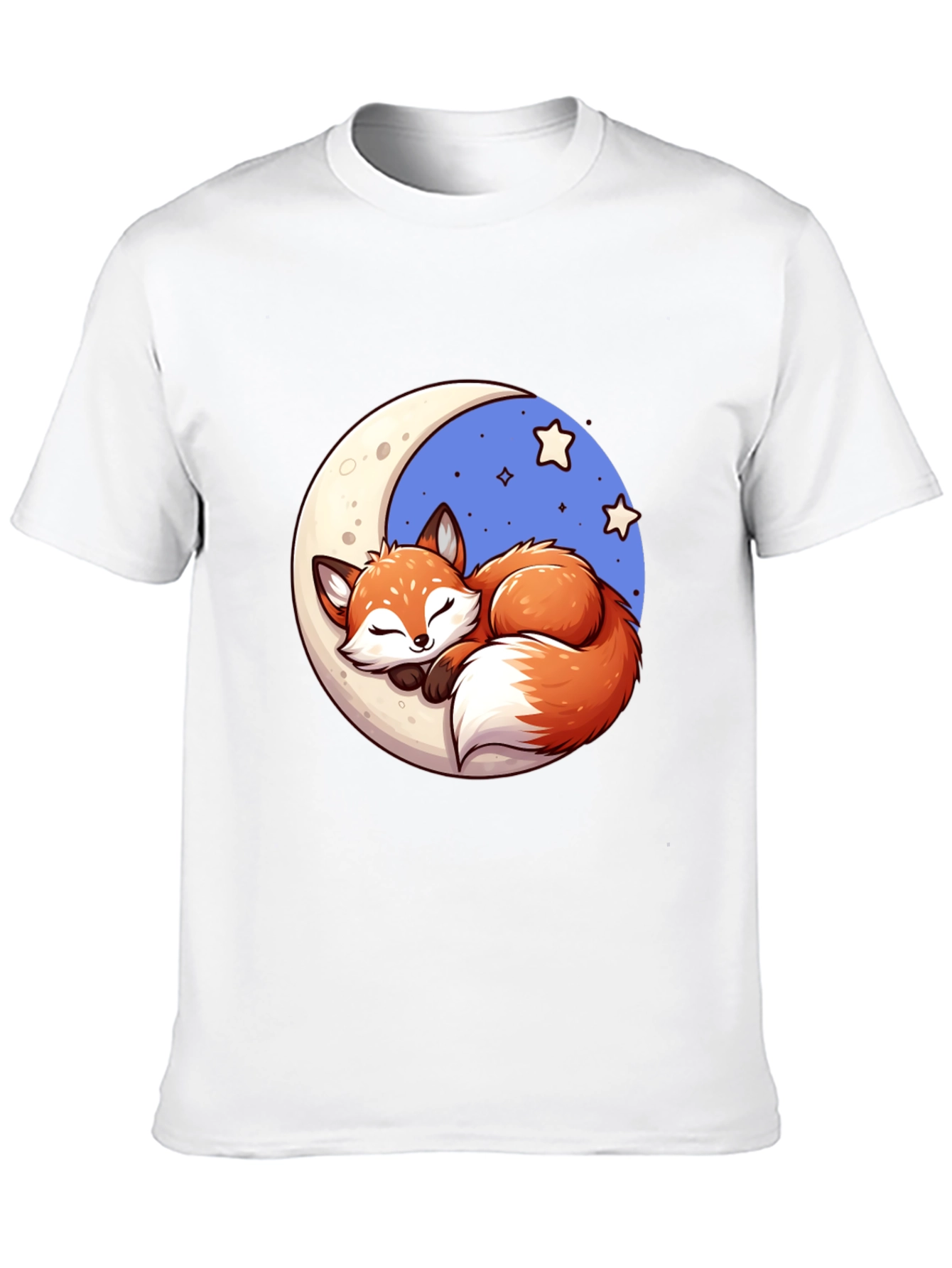 Black Dreamy Fox Graphic Tee - Cute Cartoon Design view 10