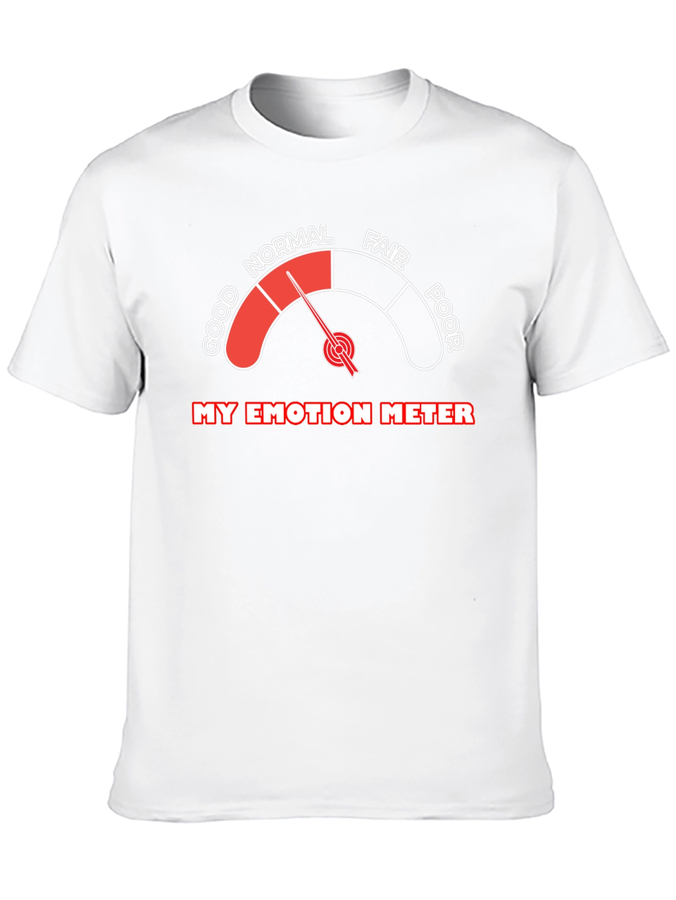 Black Emotion Meter Graphic T-Shirt: Good Mood Indicator view 10