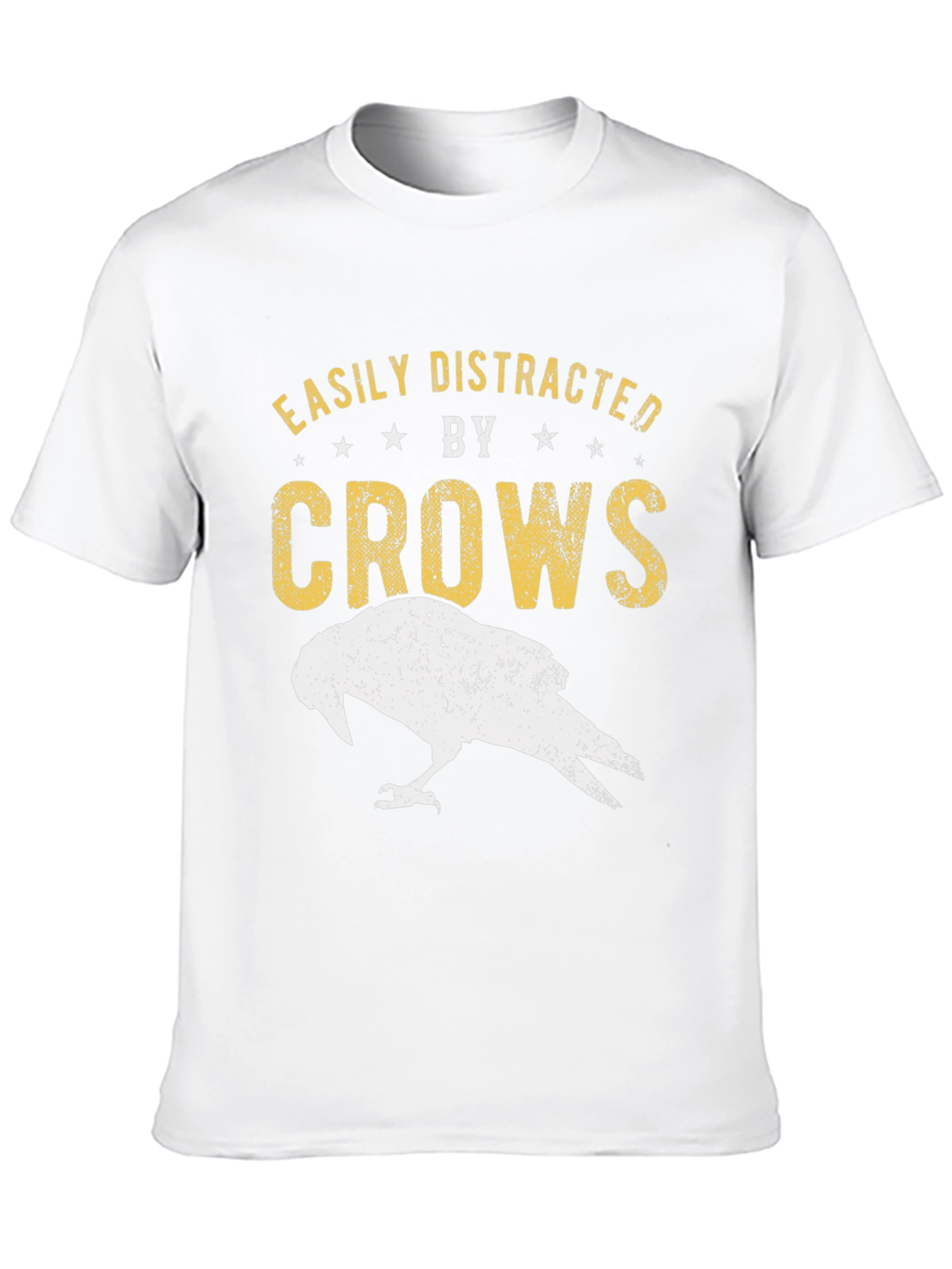 Black Easily Distracted by Crows Graphic Tee view 10