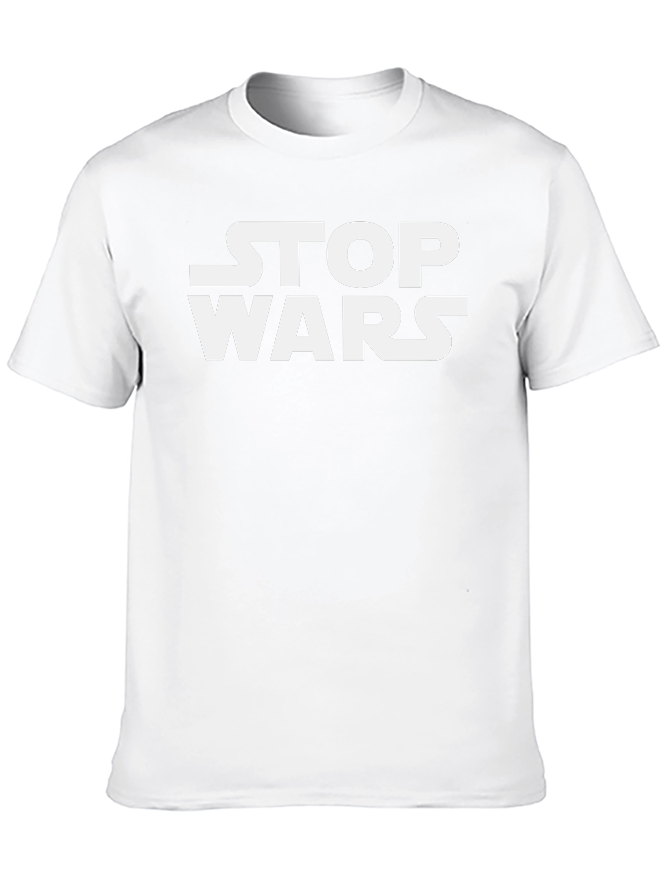Black Stop Wars Graphic Tee - Black Cotton view 10