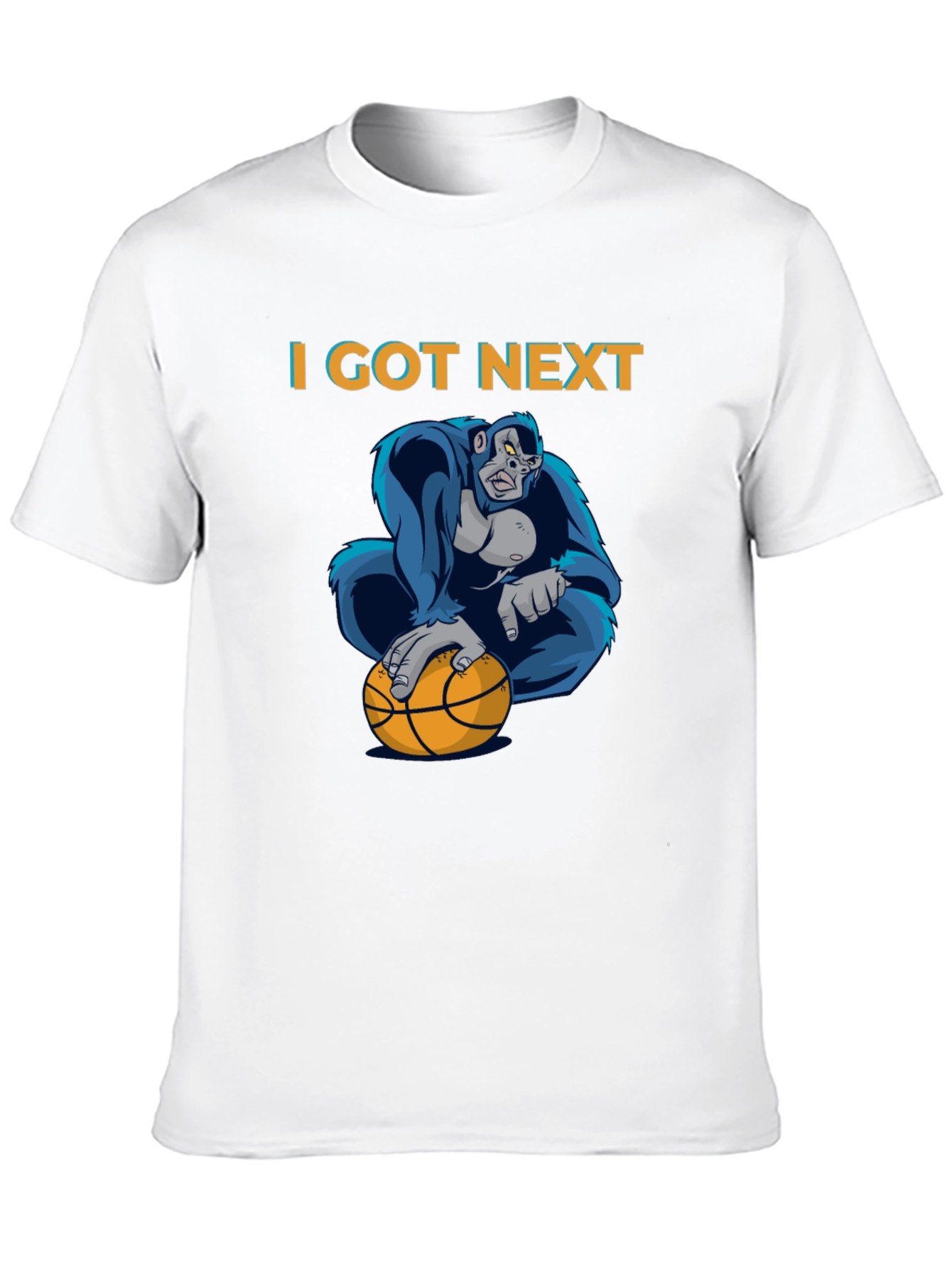 Black I Got Next Gorilla Basketball Graphic T-Shirt view 10