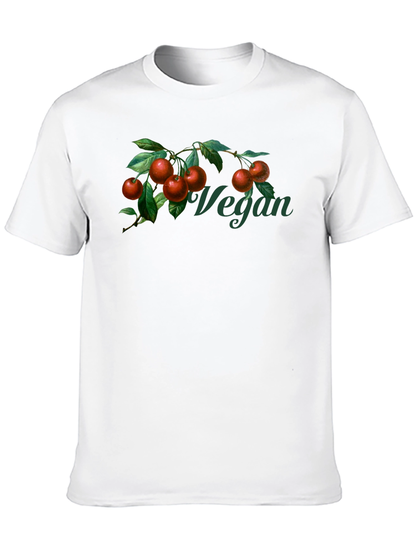 Black Vegan Cherry Branch Graphic T-Shirt - Unisex view 10