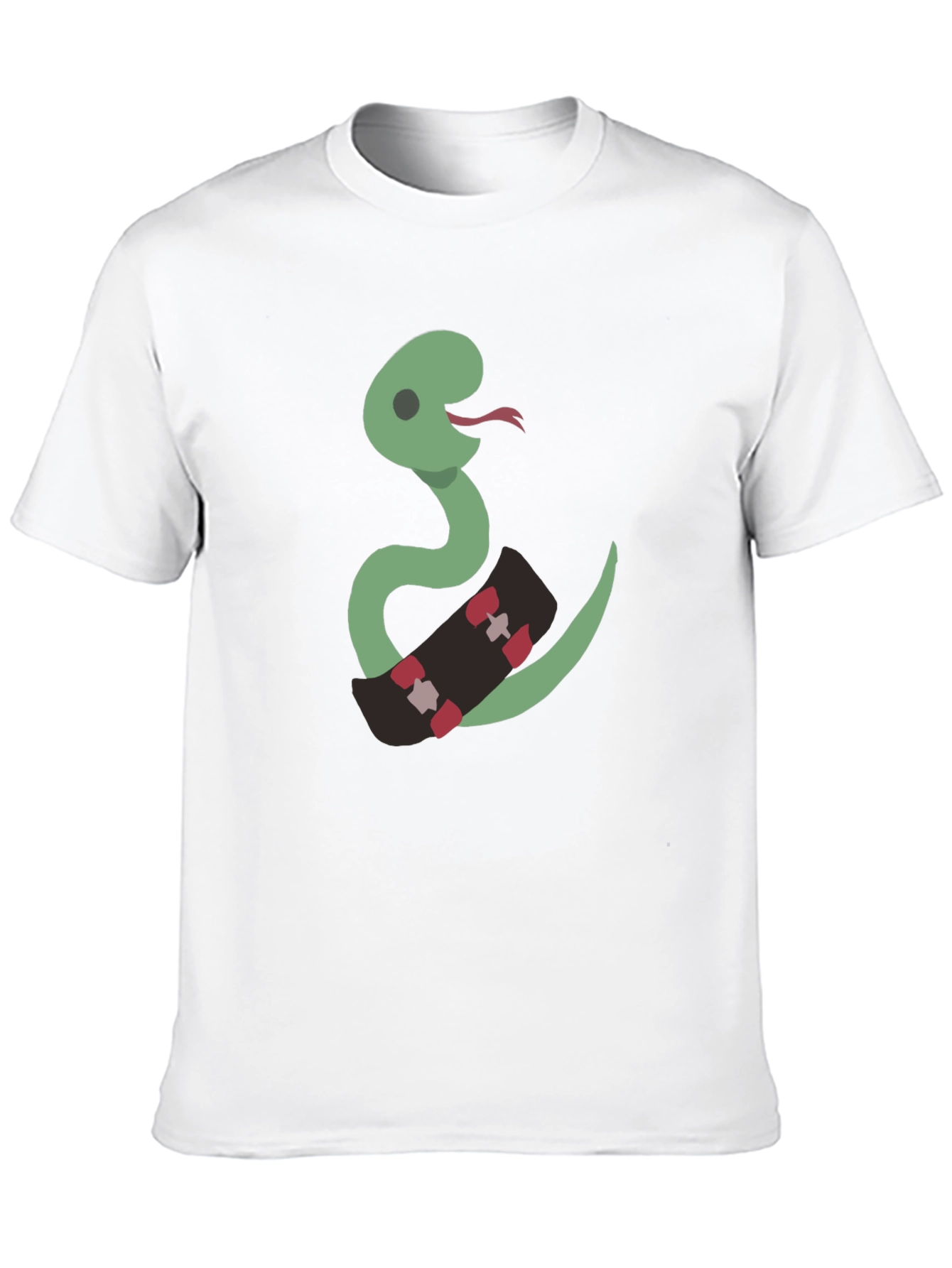 Black Snake on Skateboard Graphic Tee view 10