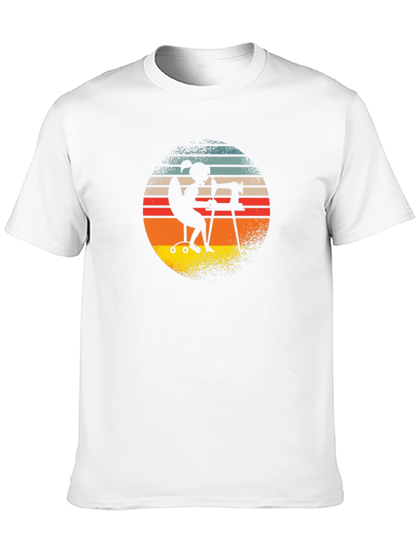 Black Vintage Seamstress T-Shirt - Retro Sewing Design view 10