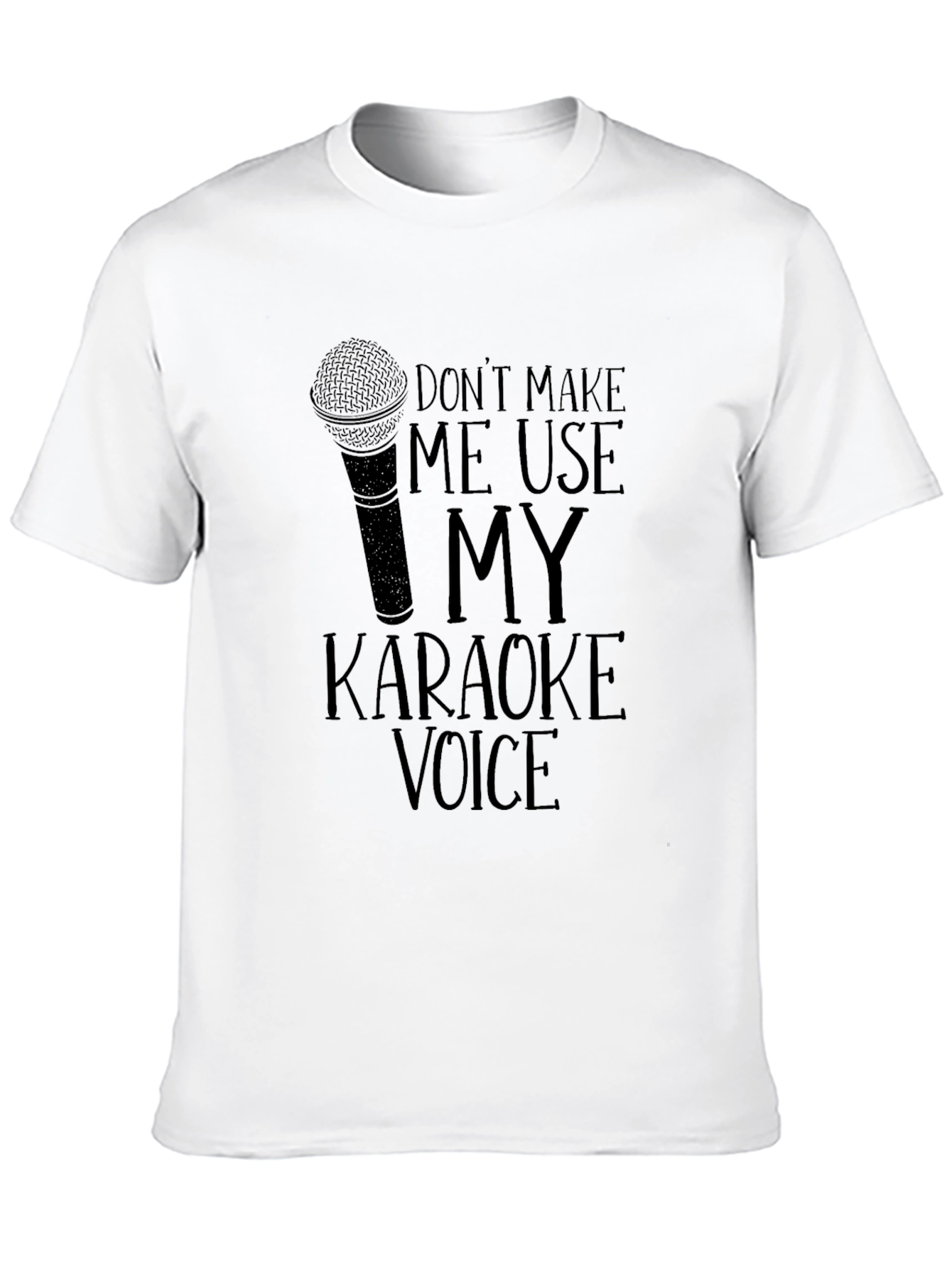 Black Karaoke Voice Graphic Tee - Black Cotton T-Shirt view 10