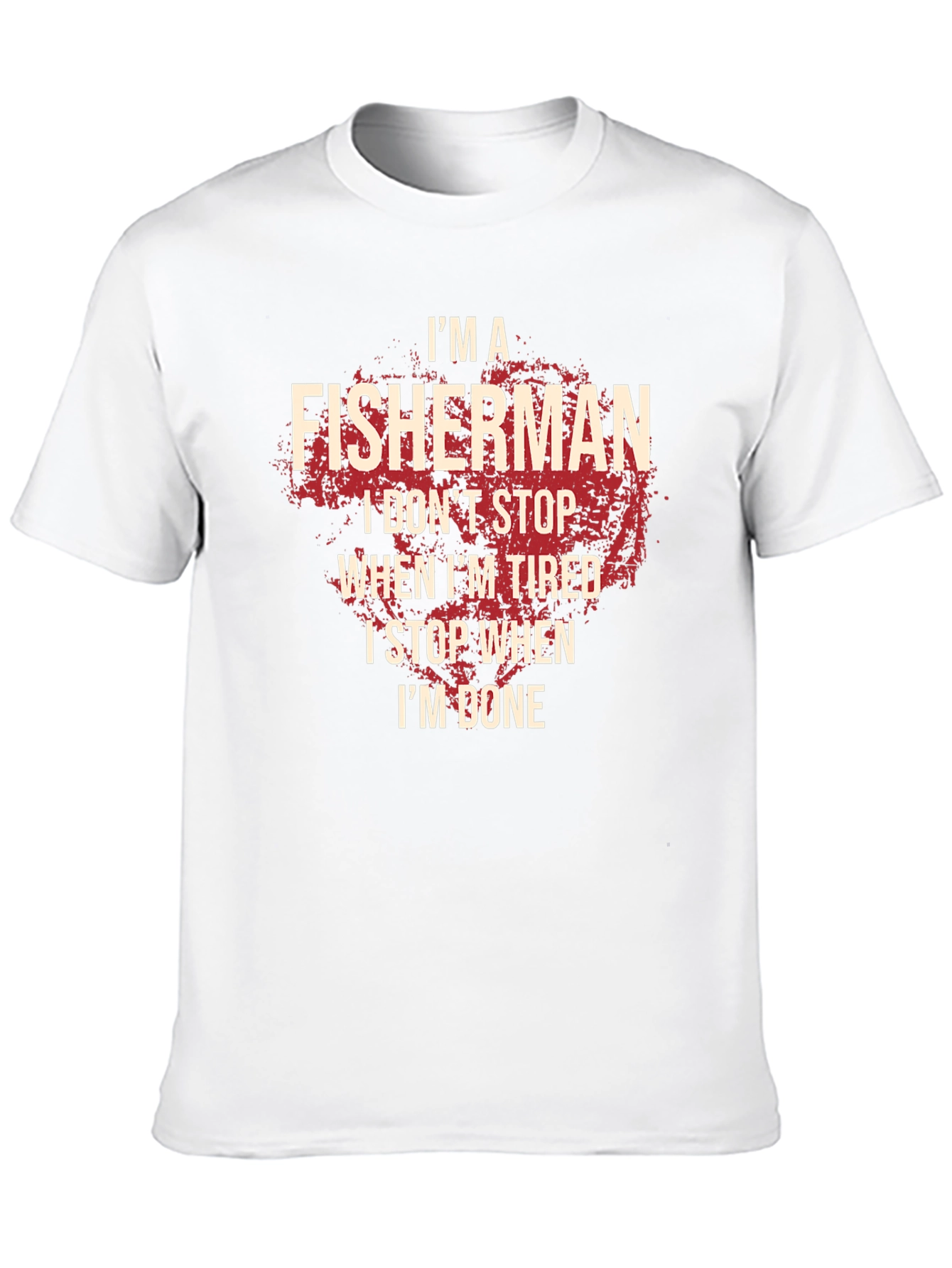 Black Fisherman T-Shirt: I Stop When I'm Done view 10