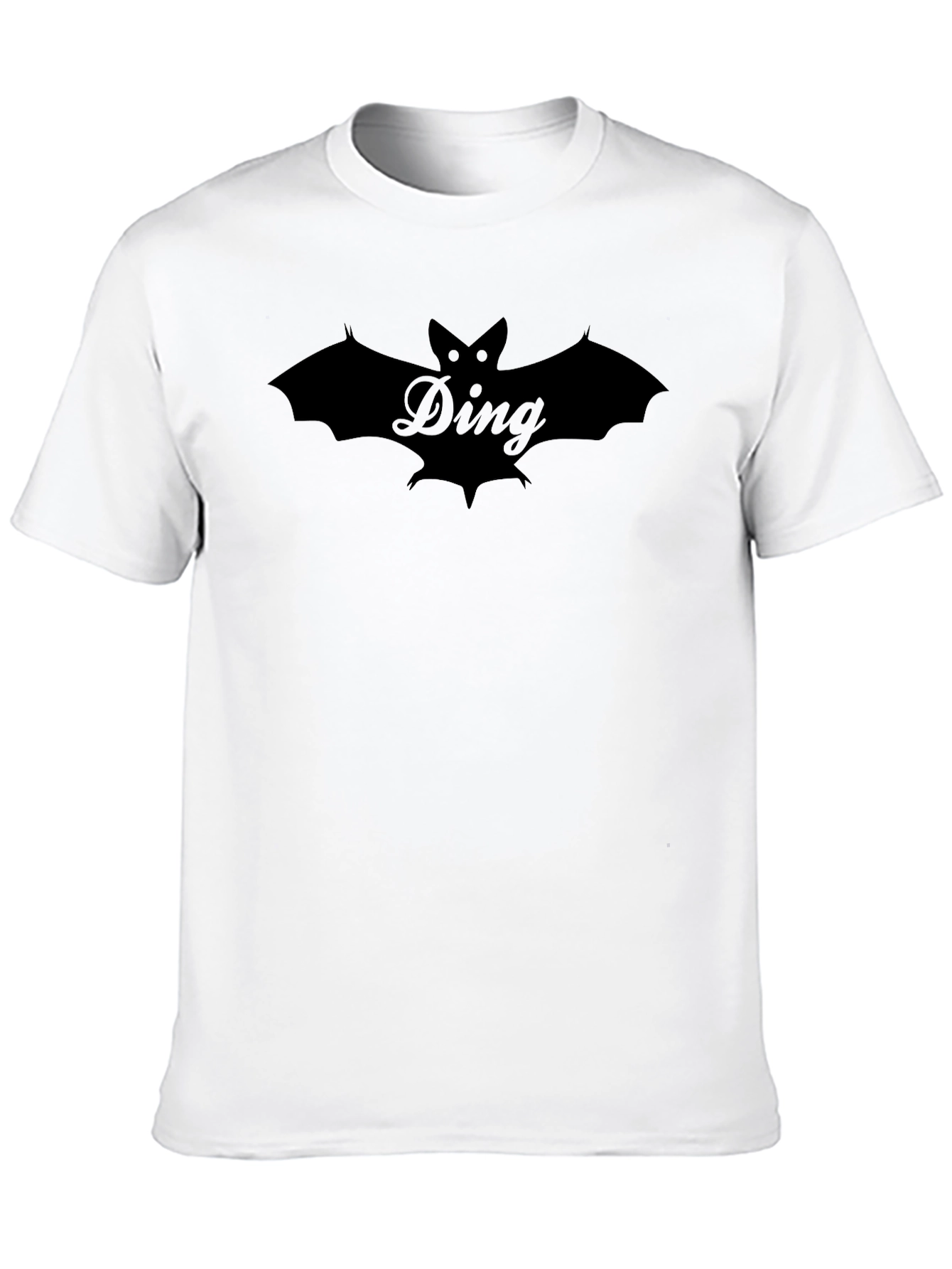 Black Ding Bat Black Graphic Tee - Halloween Style view 10