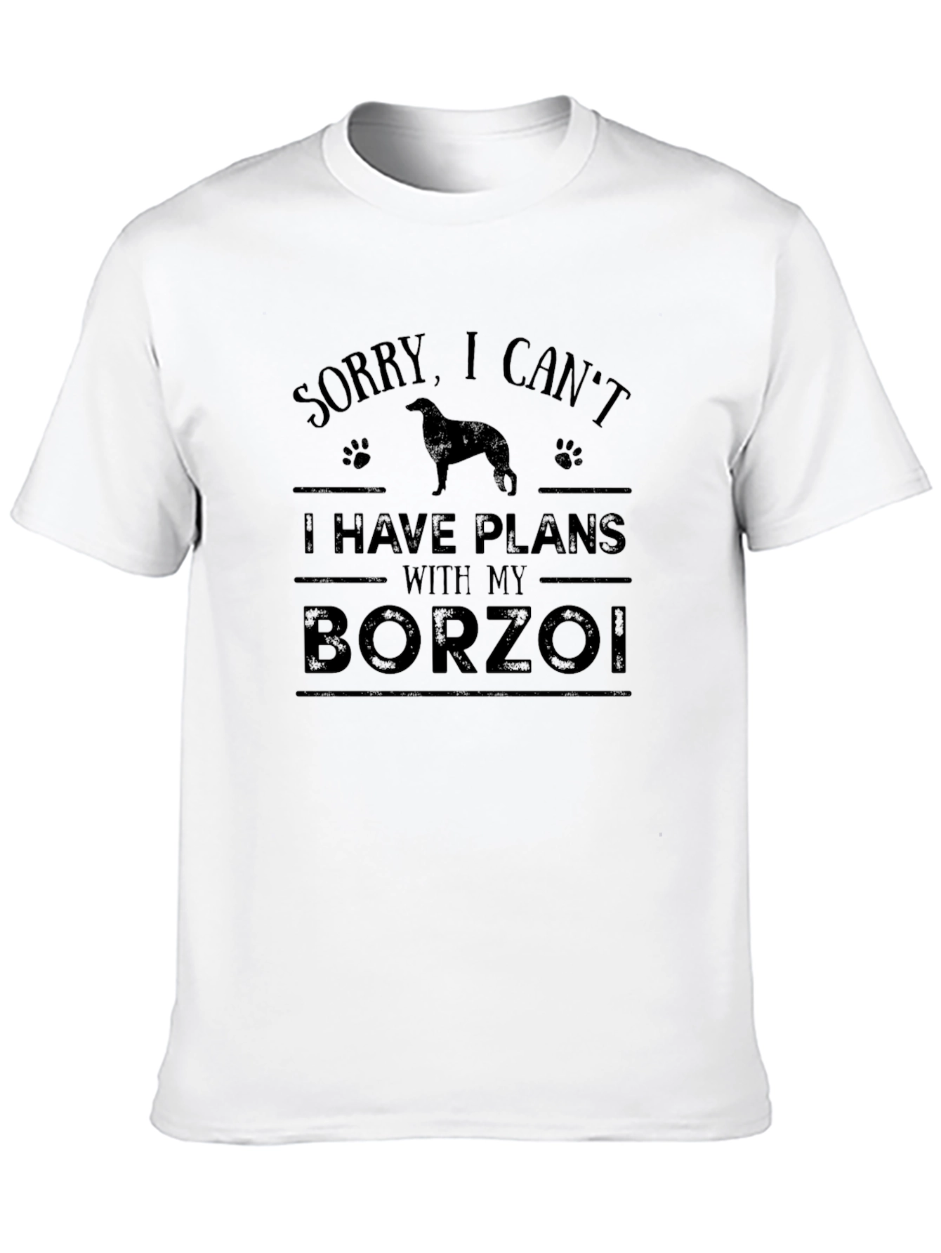 Black Borzoi Dog Owner T-Shirt - Sorry, I Can't view 10