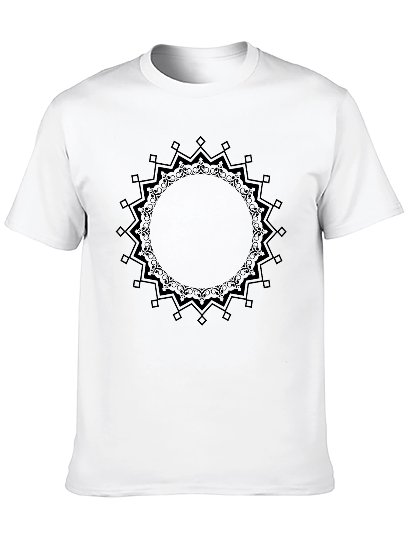 Black Black Mandala Graphic Tee view 10