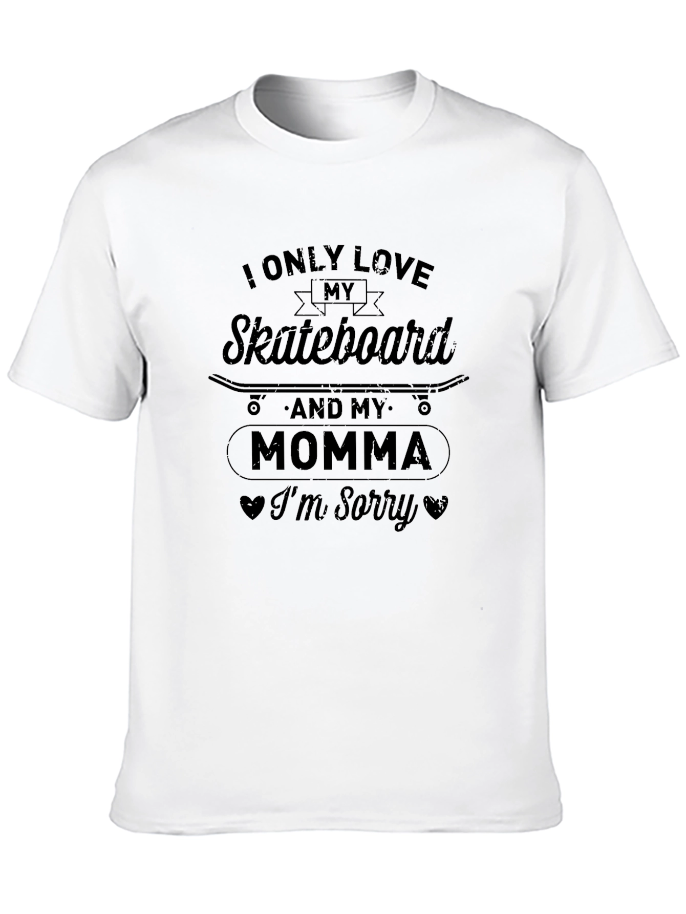 Black Skateboard & Momma Graphic Tee - Black view 10