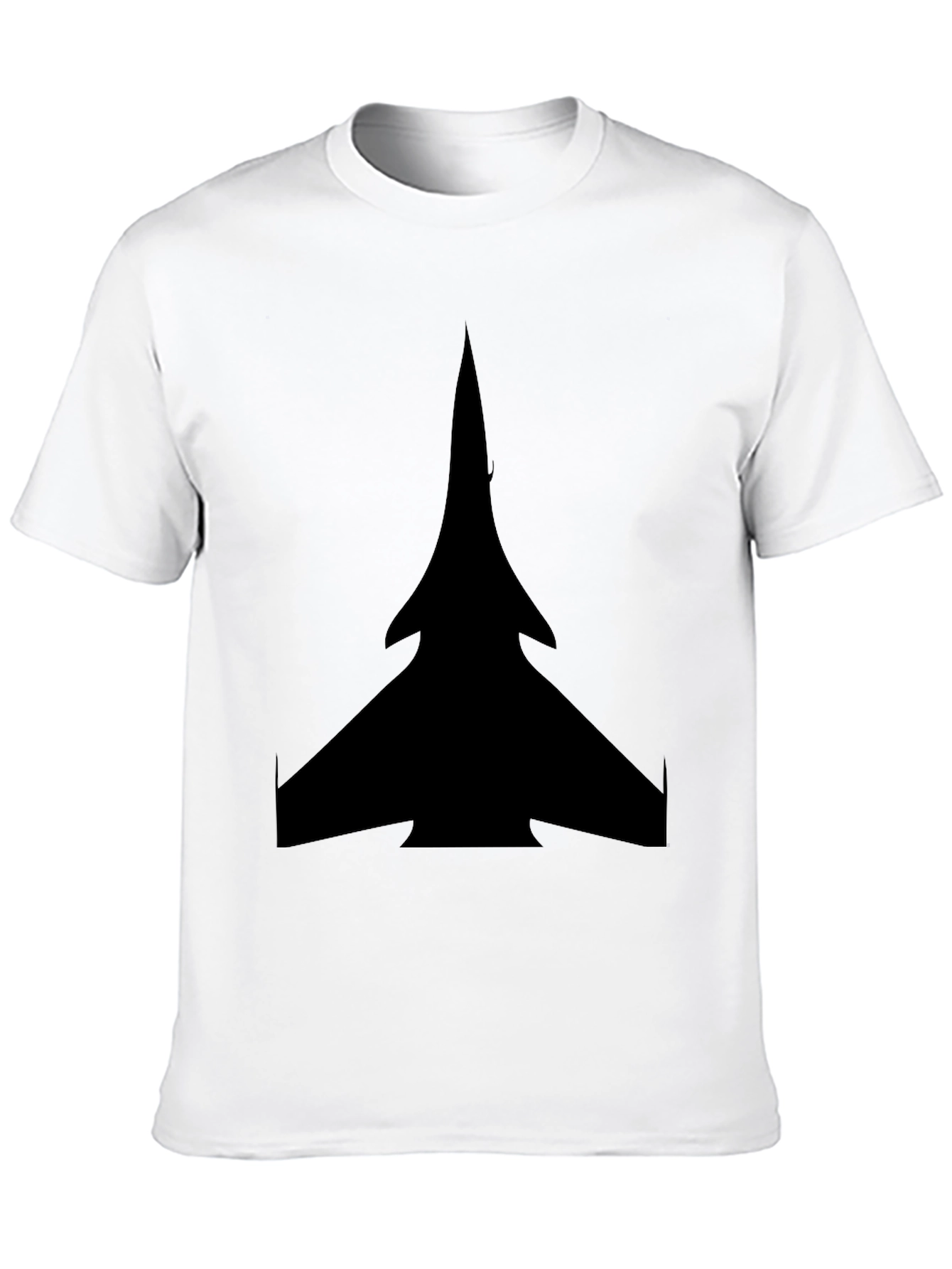 Black Stealth Jet Graphic Tee - Black Cotton T-Shirt view 10