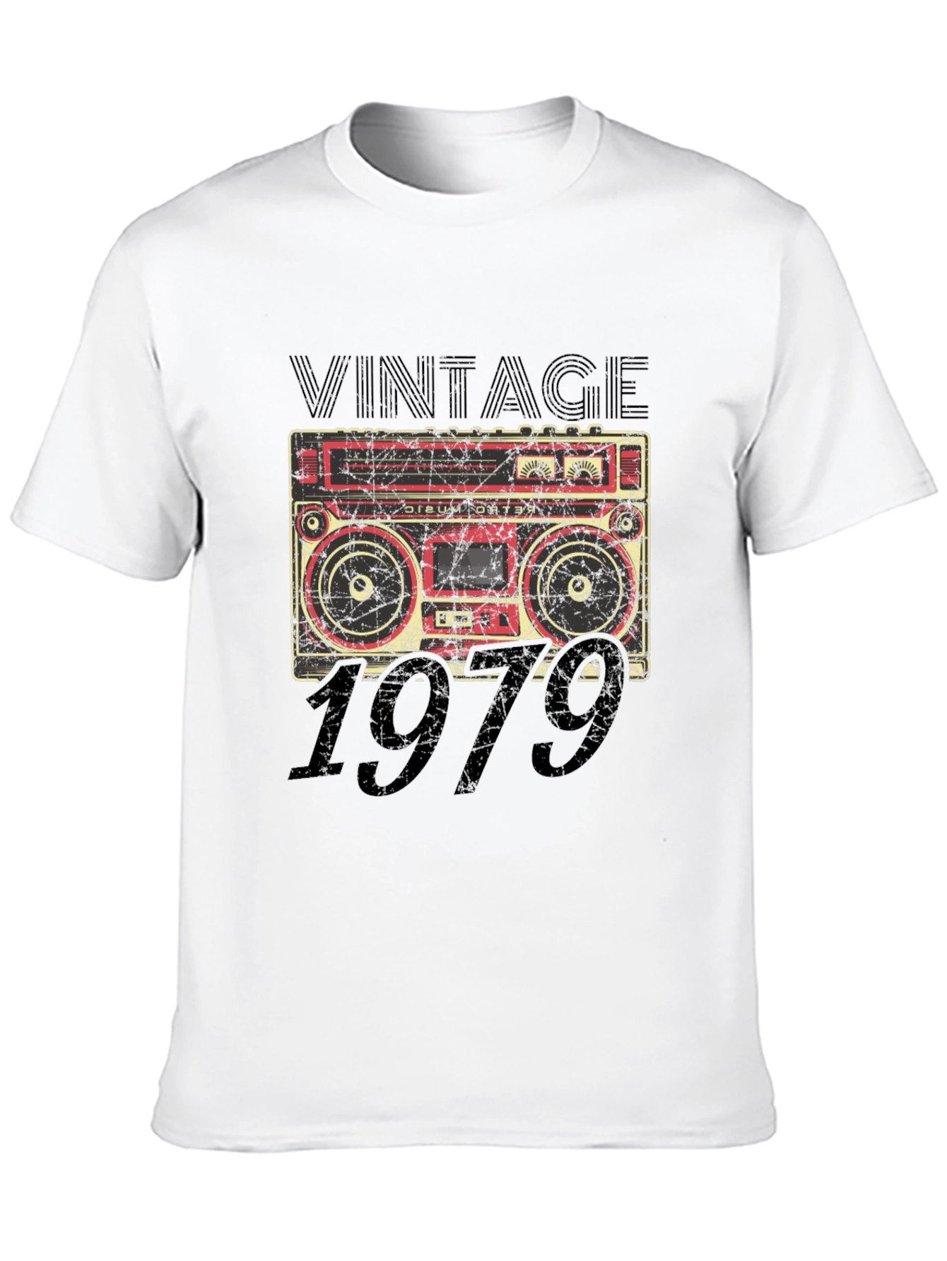 Black Vintage 1979 Boombox Graphic T-Shirt view 10