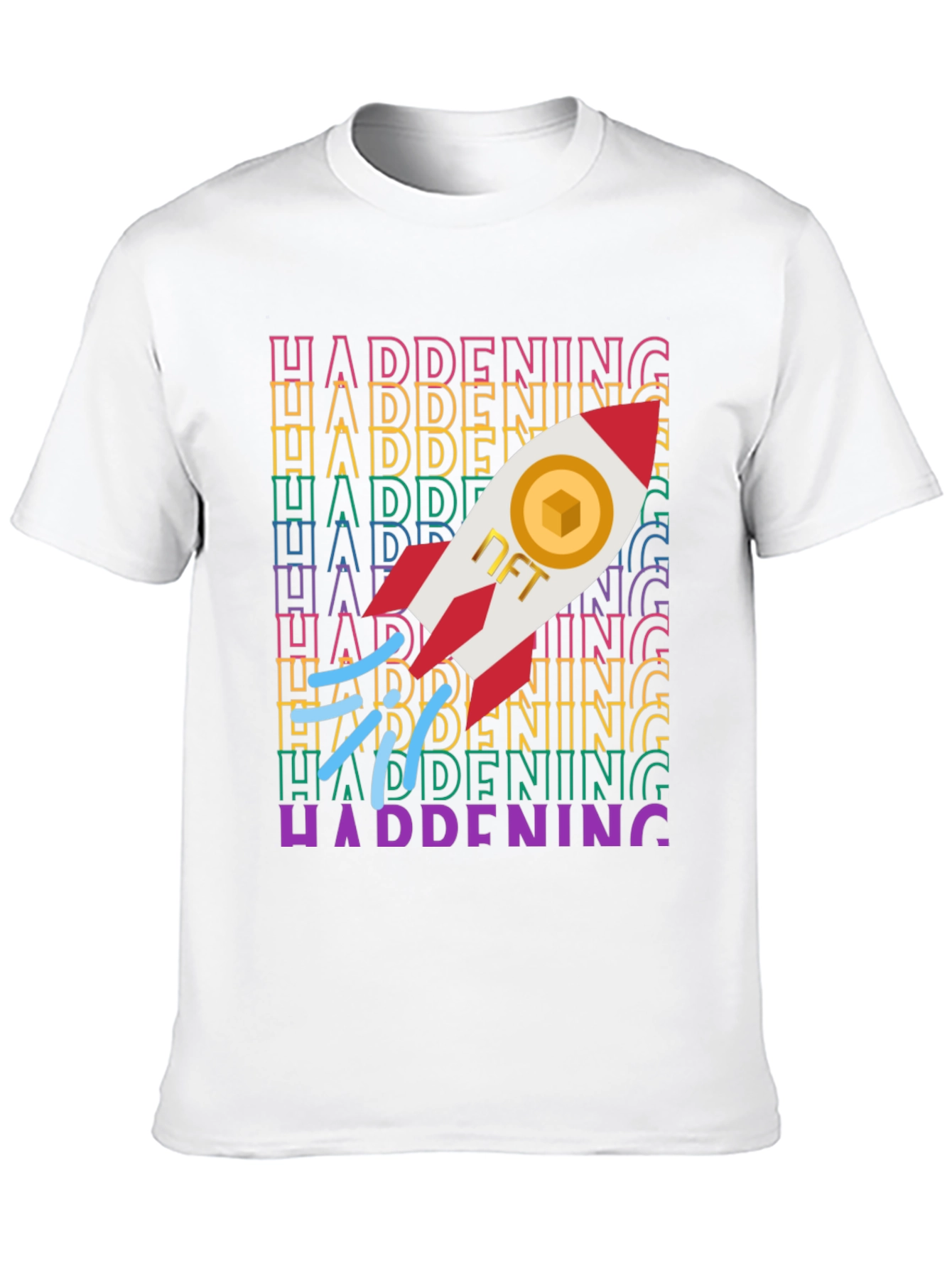 Black NFT Rocket T-Shirt - The Happening view 10