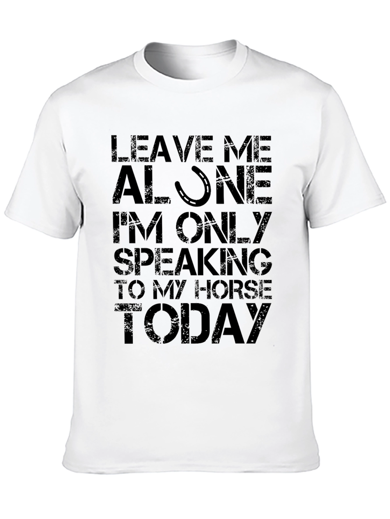 Black Horse Lover Graphic T-Shirt - Leave Me Alone view 10
