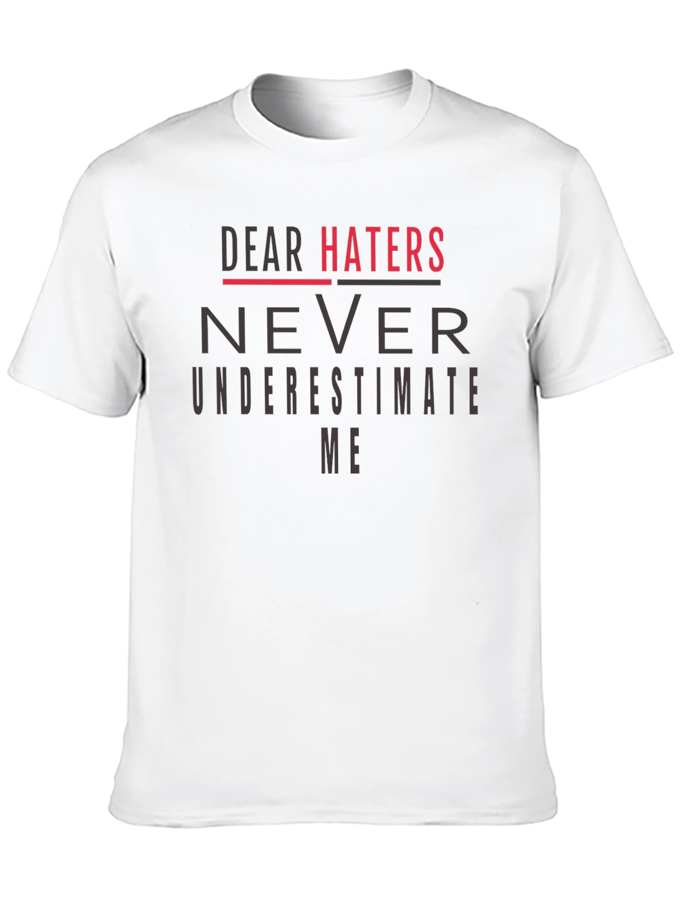 Black Dear Haters Graphic Print T-Shirt view 10