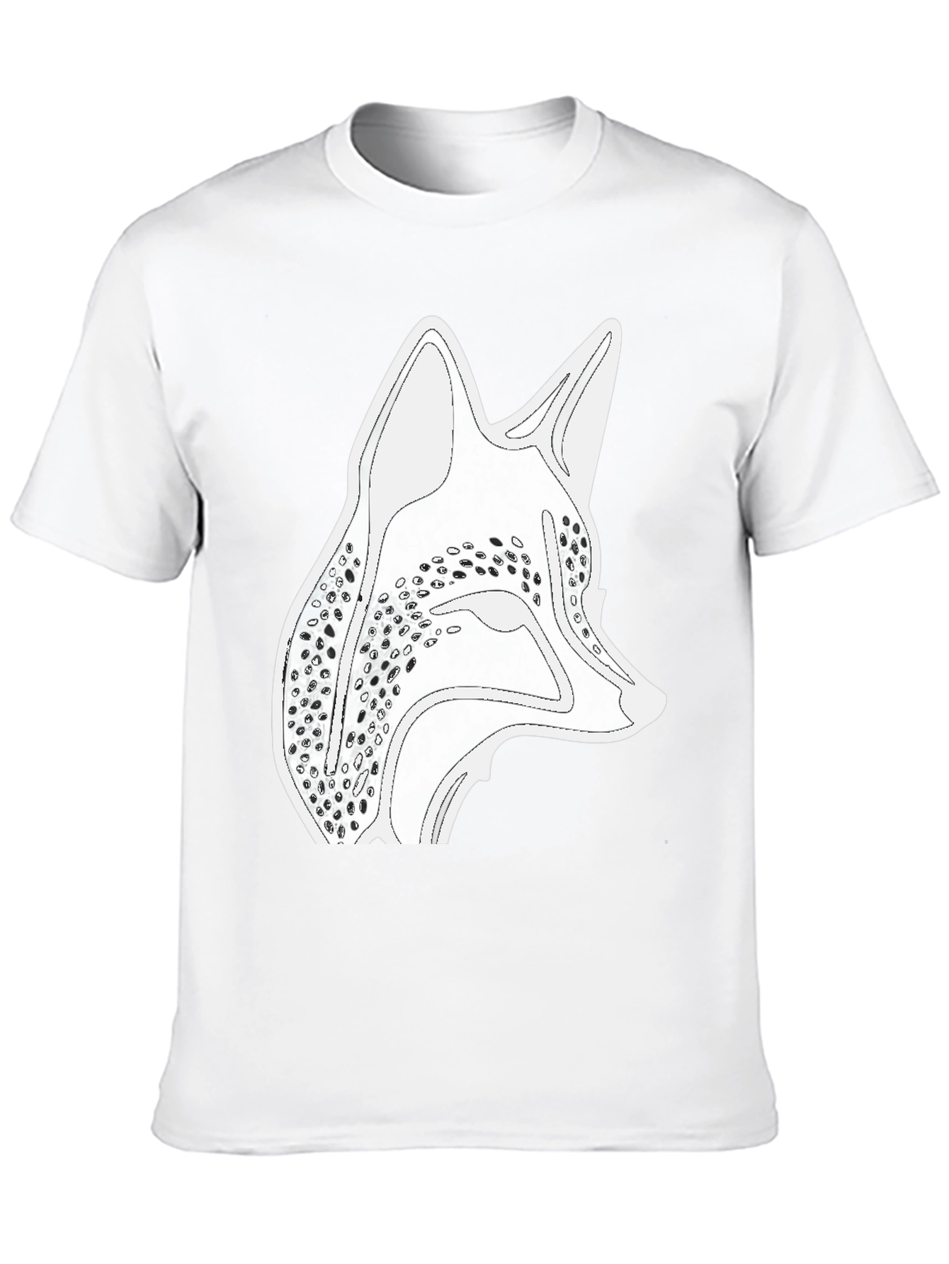 Black Black T-Shirt with Fox Graphic Print view 10