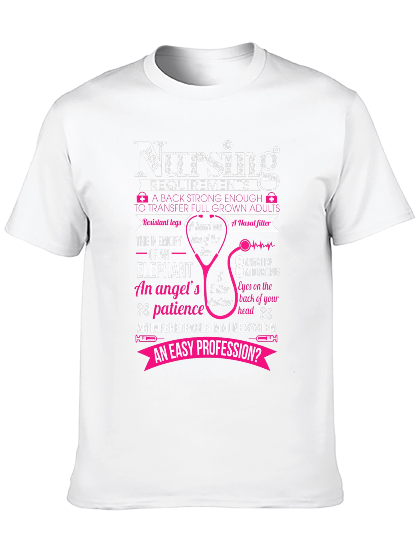 Black Nursing Requirements Black T-Shirt view 10