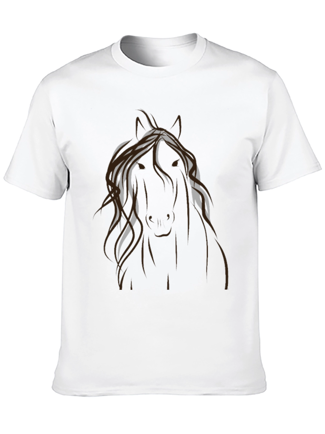 Black Horse Graphic T-Shirt - Black Cotton Blend view 10