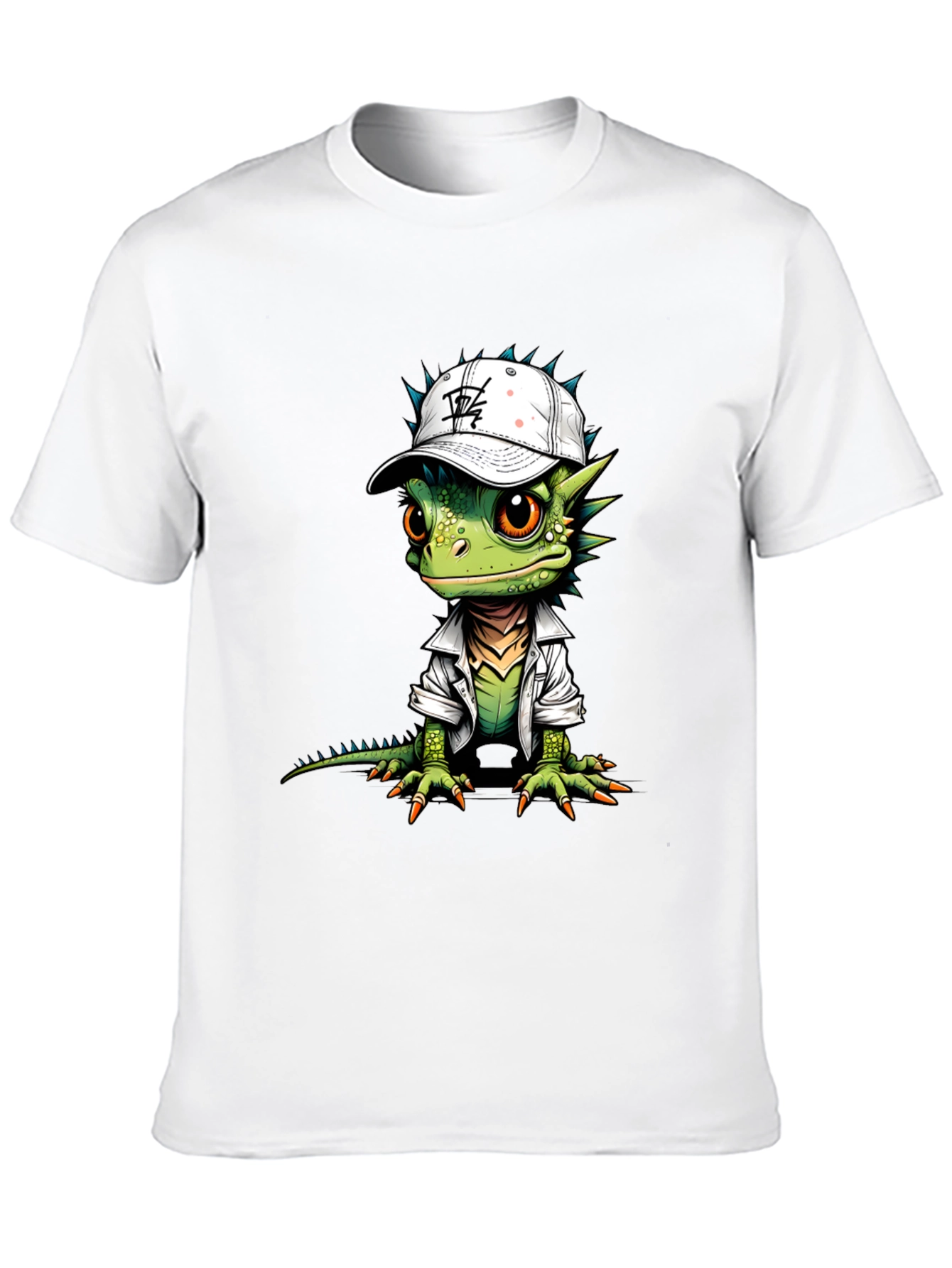 Black Cool Lizard Graphic Tee view 10