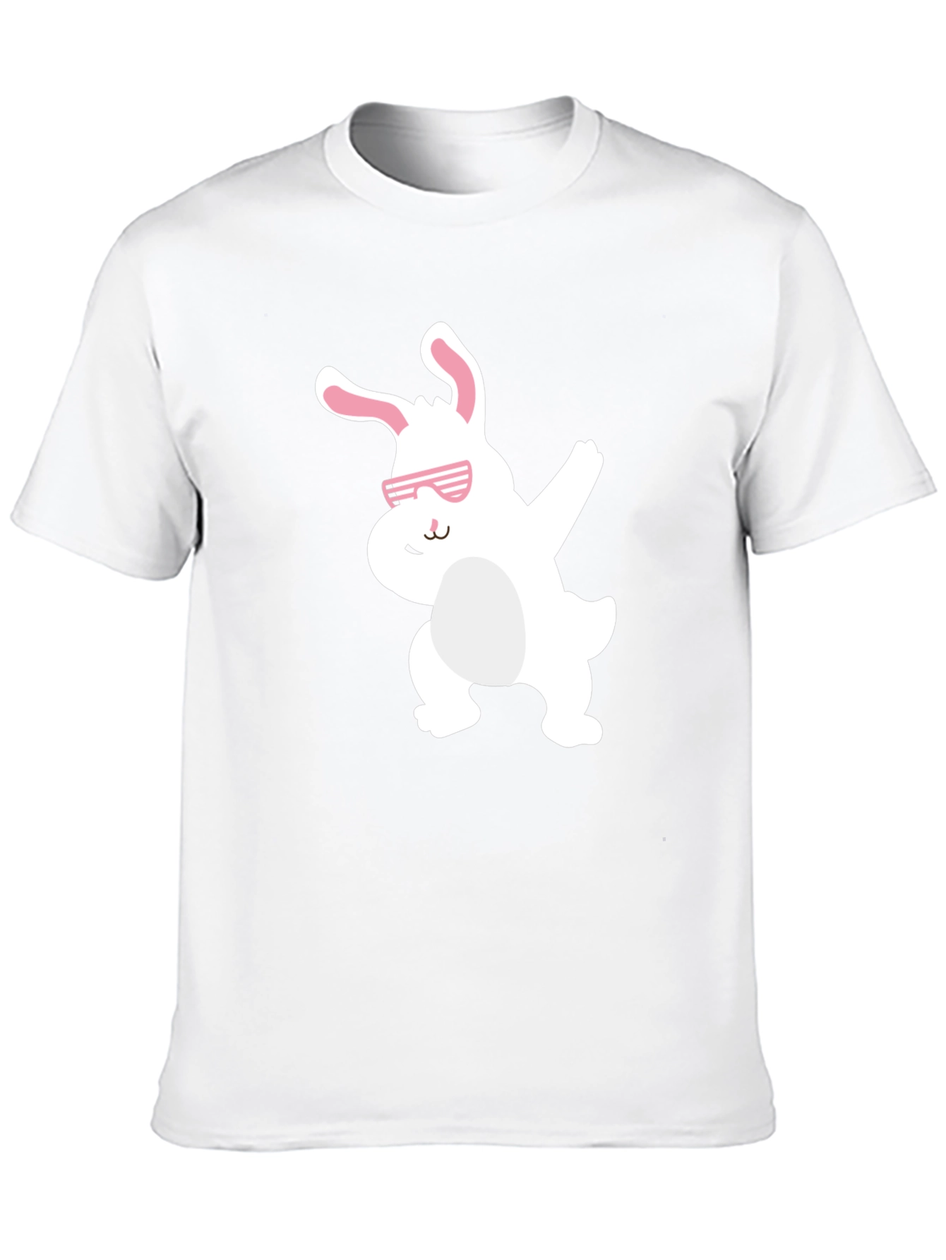 Black Funny Easter Bunny Dabbing Black T-Shirt view 10