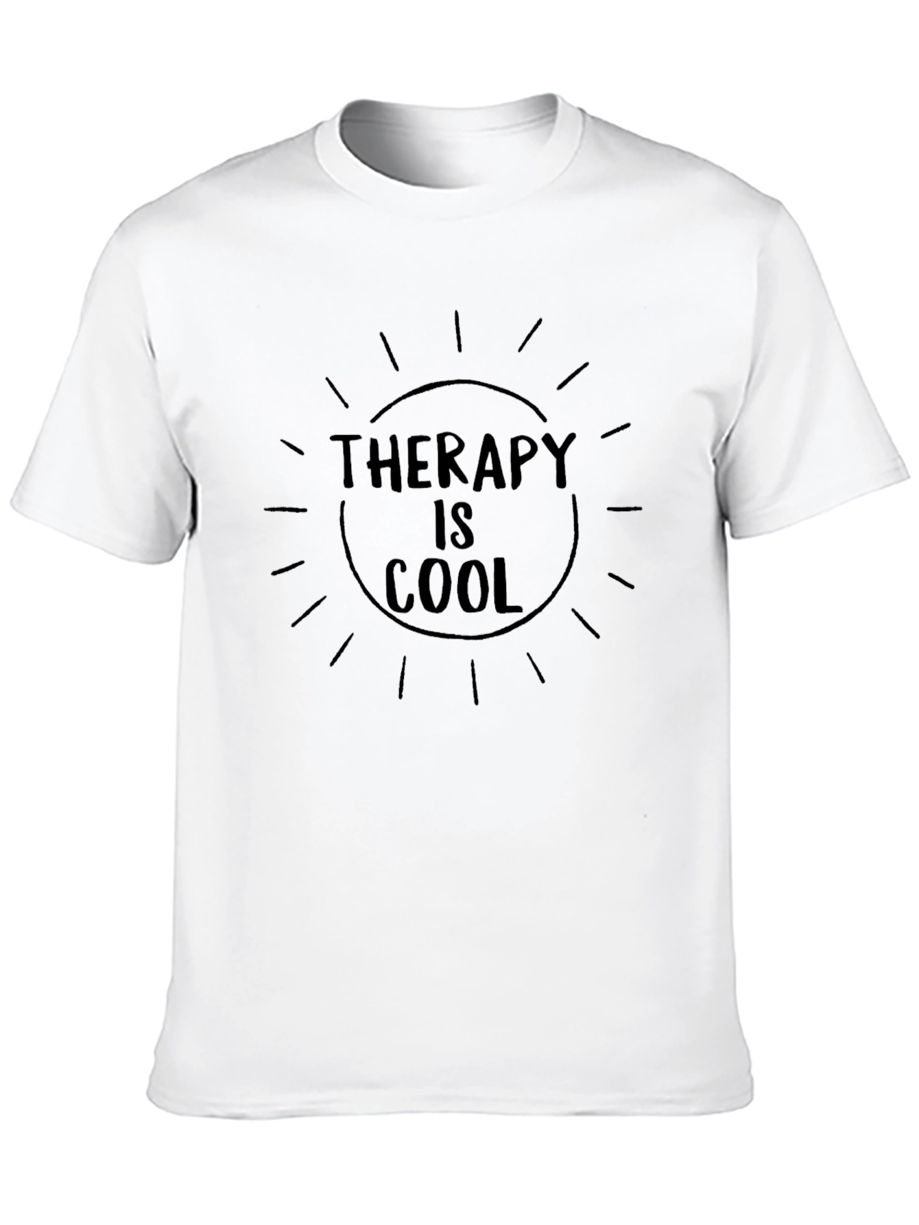 Black Therapy Is Cool Black Graphic T-Shirt view 10