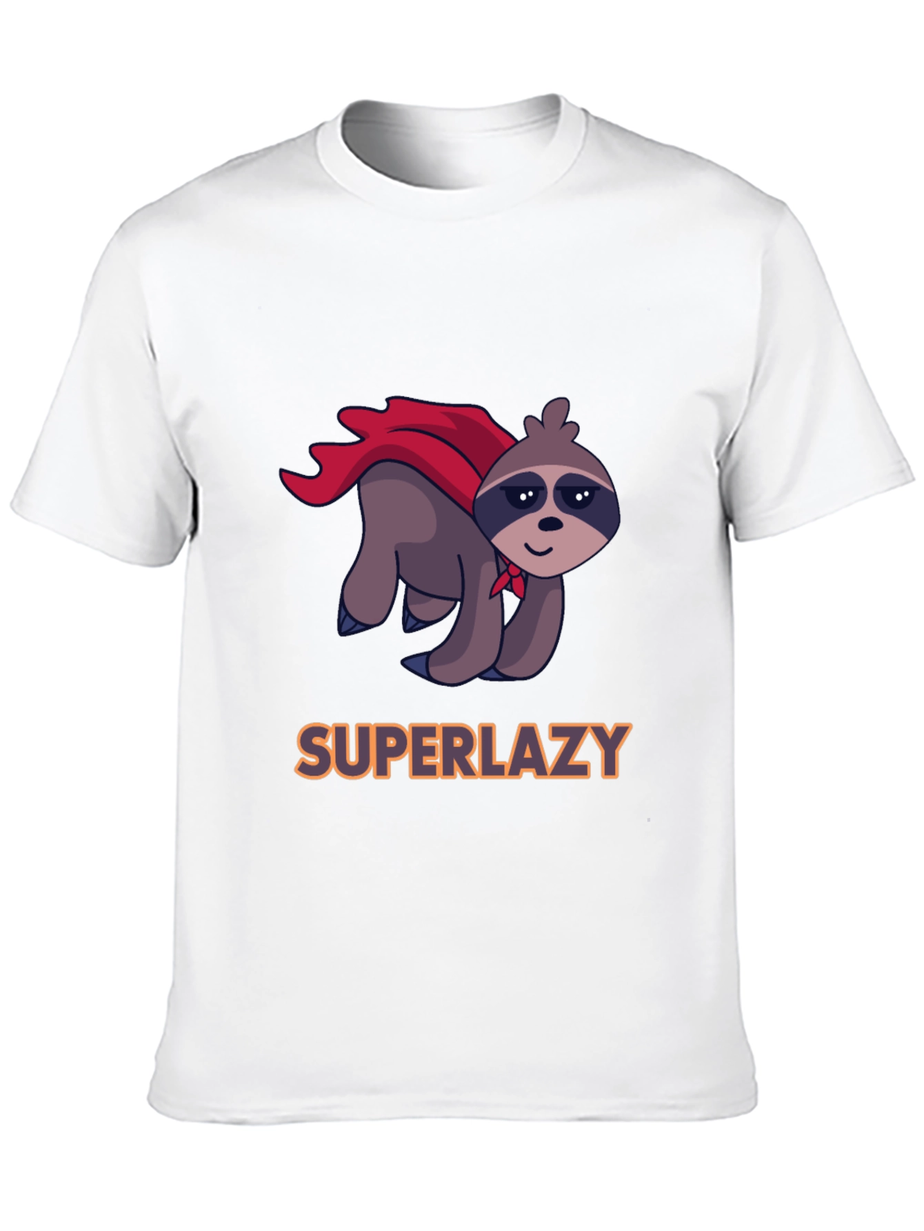 Black Superlazy Sloth Hero Graphic Tee view 10