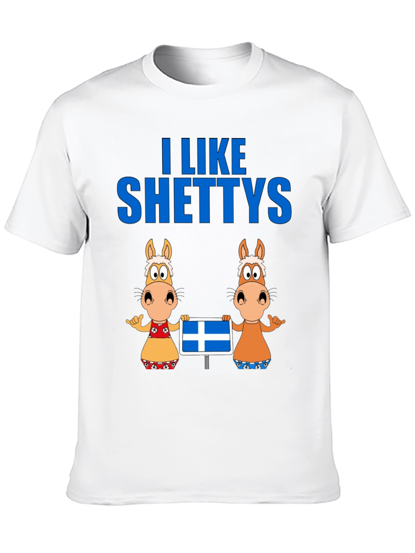 Black I Like Shettys T-Shirt: Cute Horse Cartoon Tee view 10