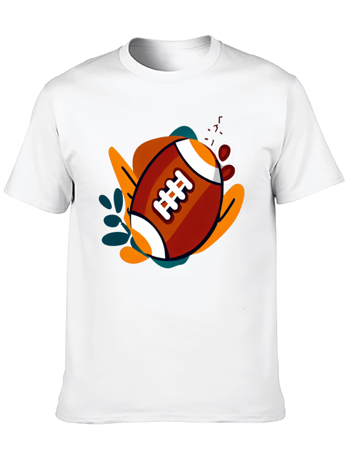 Black Graphic Football T-Shirt - Black Casual Tee view 10