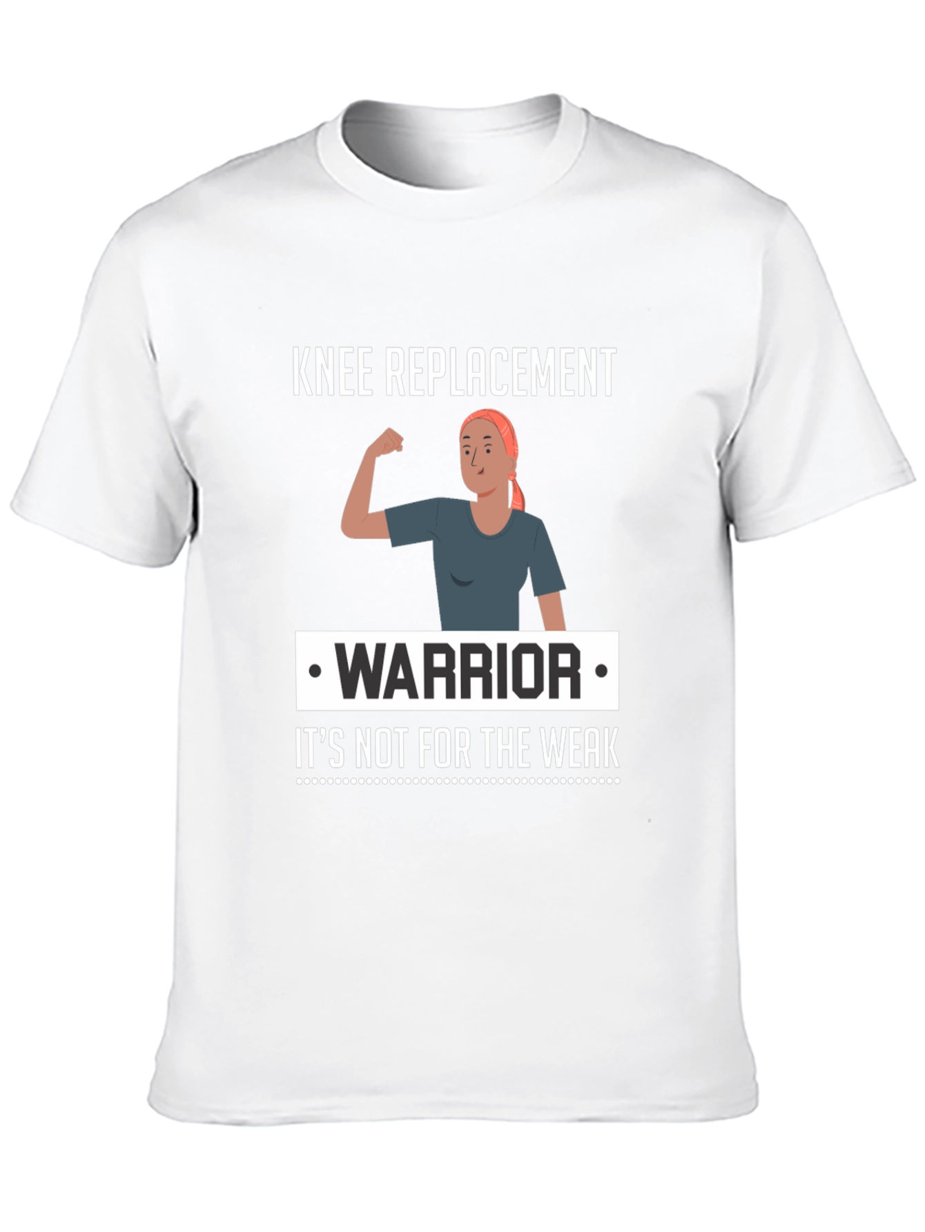 Black Knee Replacement Warrior T-Shirt - It's Not for The Weak view 10