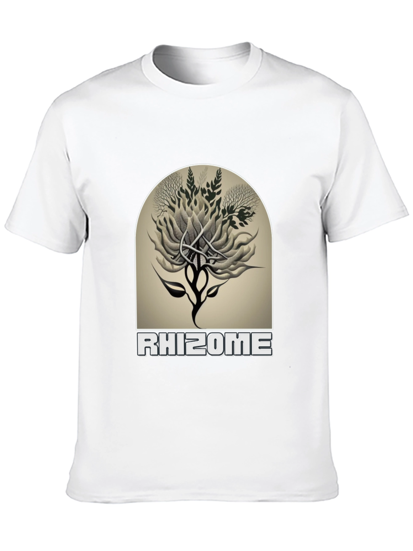 Black Rhizome Graphic Tee - Unique Nature Design view 10