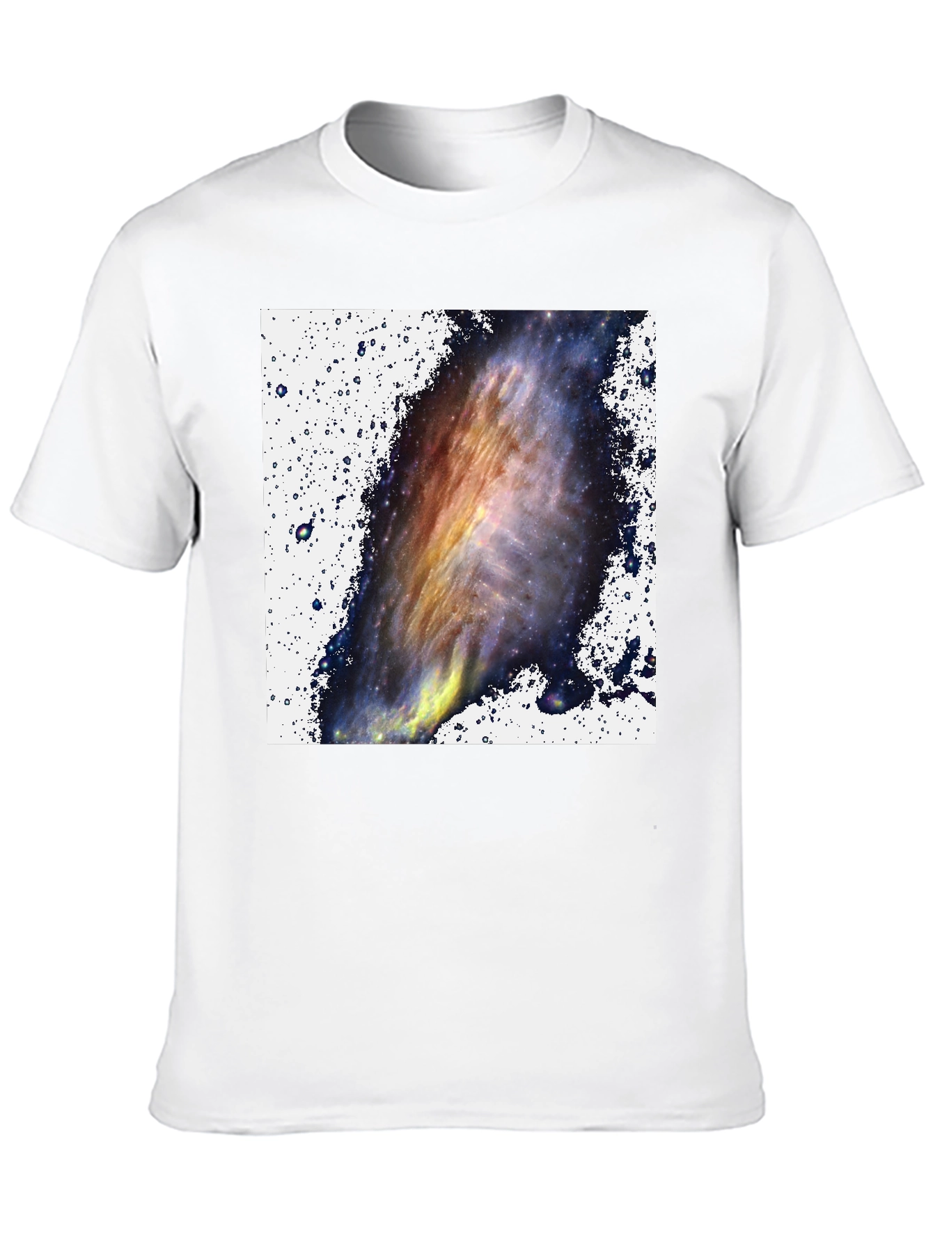 Black Galaxy Print Black T-Shirt - Celestial Style view 10