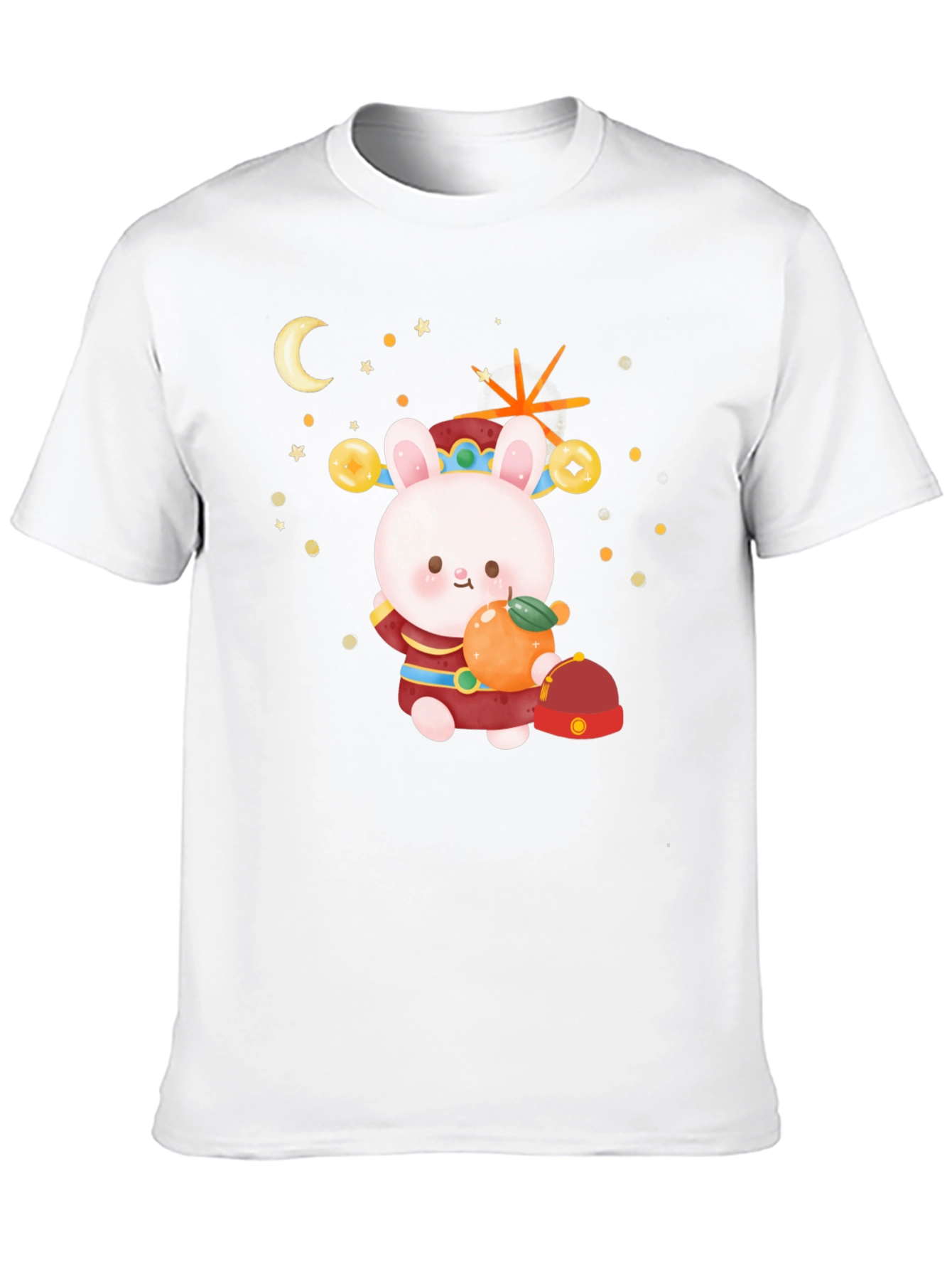 Black Lunar New Year Rabbit Graphic Tee view 10