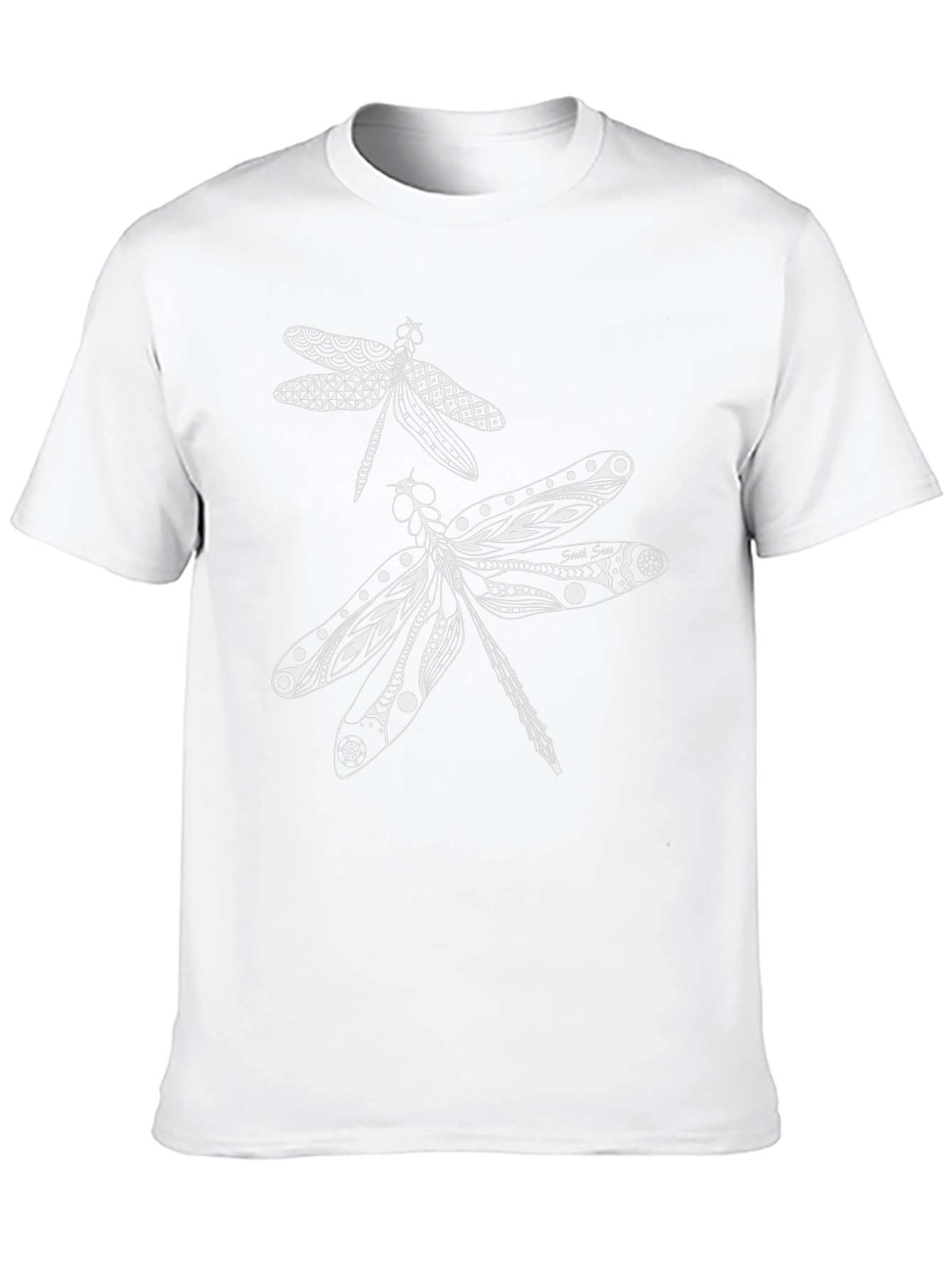 Black Dragonfly Graphic Print Black T-Shirt view 10