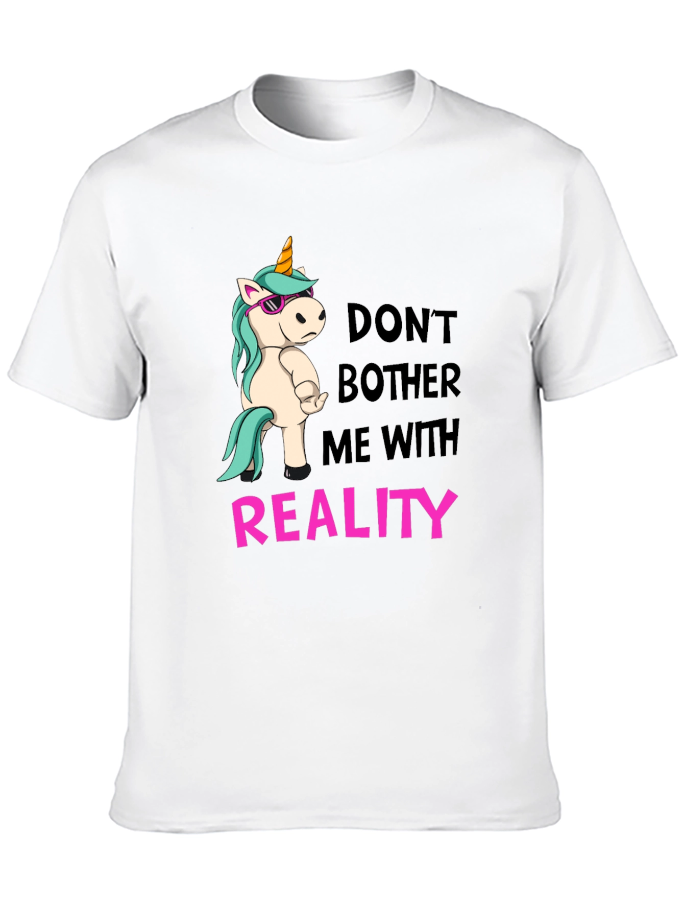 Black Don't Bother Me With Reality T-Shirt view 10