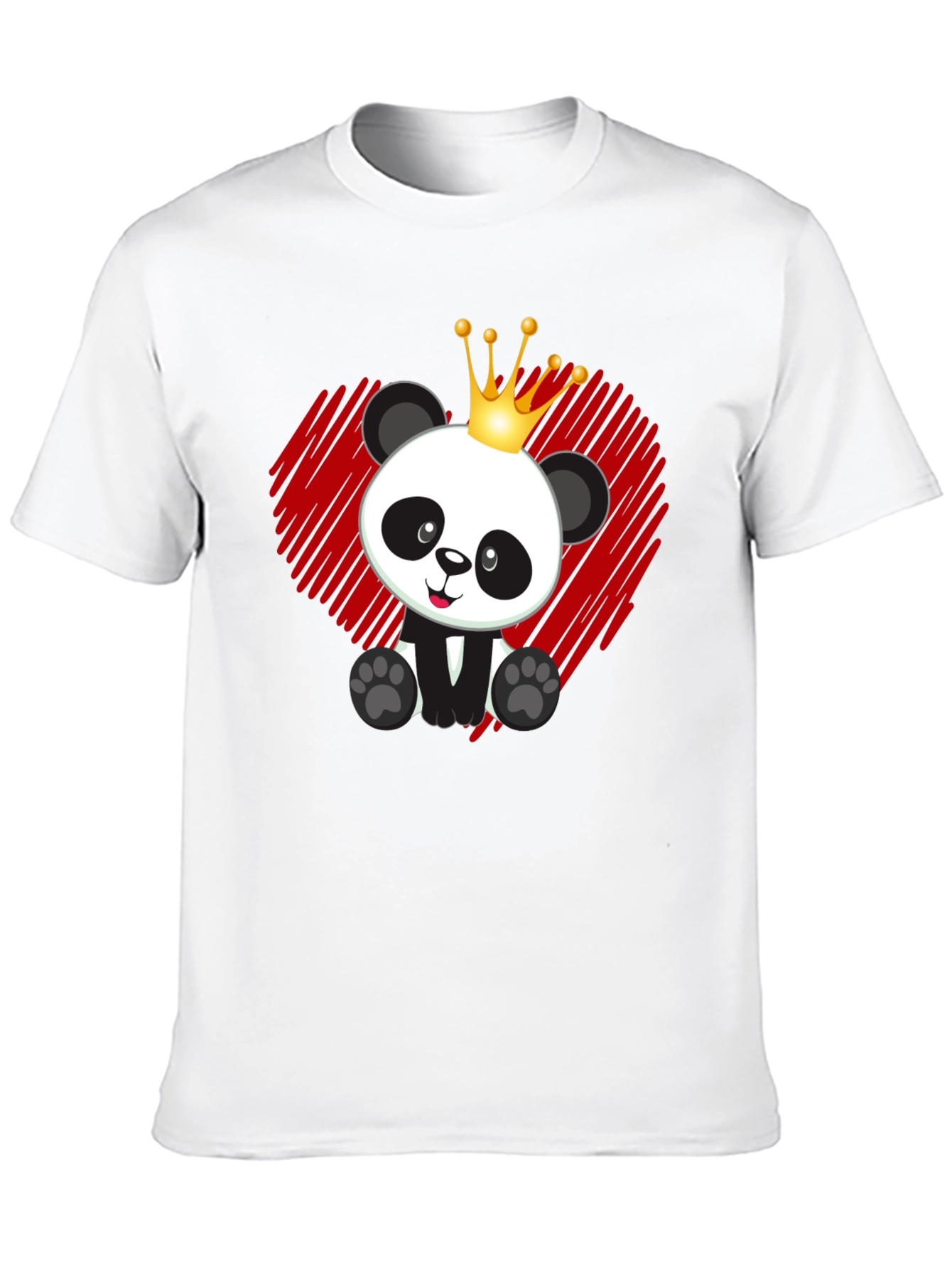 Black Panda King T-Shirt - Cute Bear Graphic Tee view 10