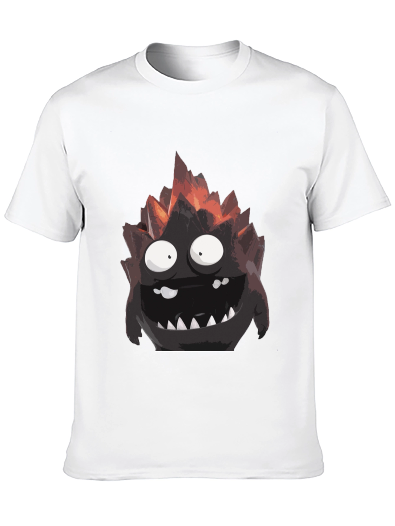 Black Monster Graphic Tee - Black Cotton T-Shirt view 10