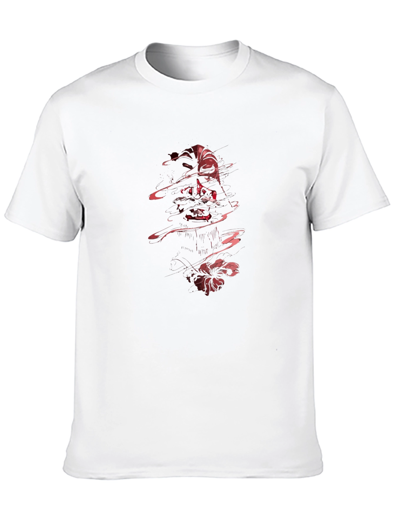 Black Graphic Print Tee - Dark Anime Design view 10